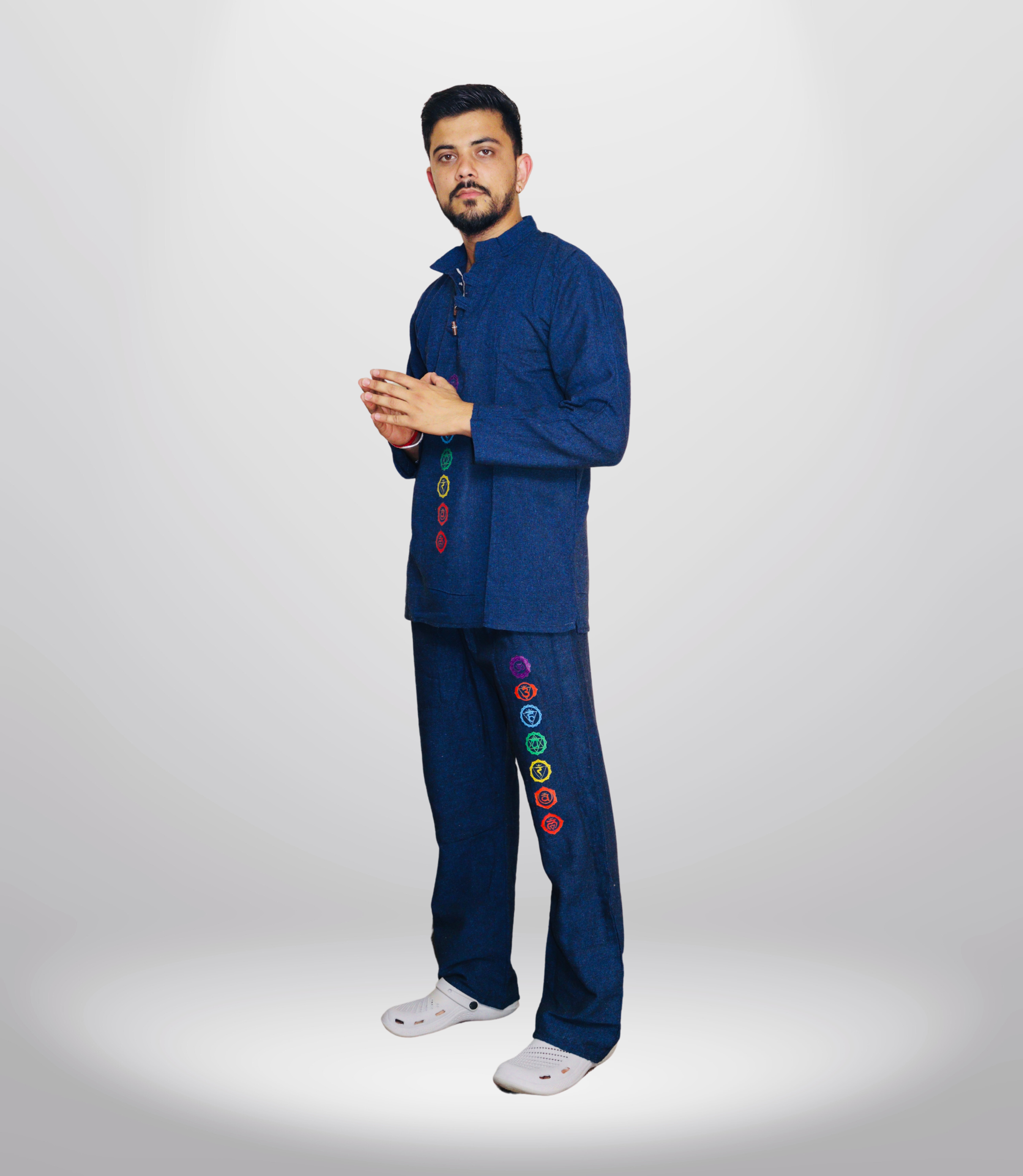 7 CHAKRA KURTA PAJAMA SET - BLUE
