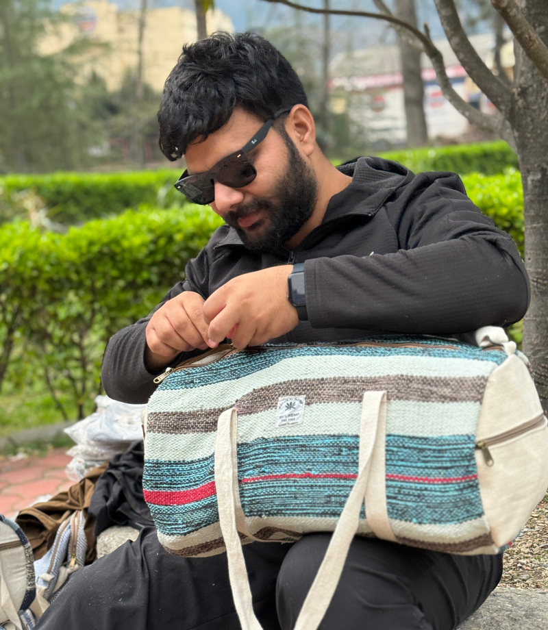 Hemp Duffle GYM Bag - Multi Pattern