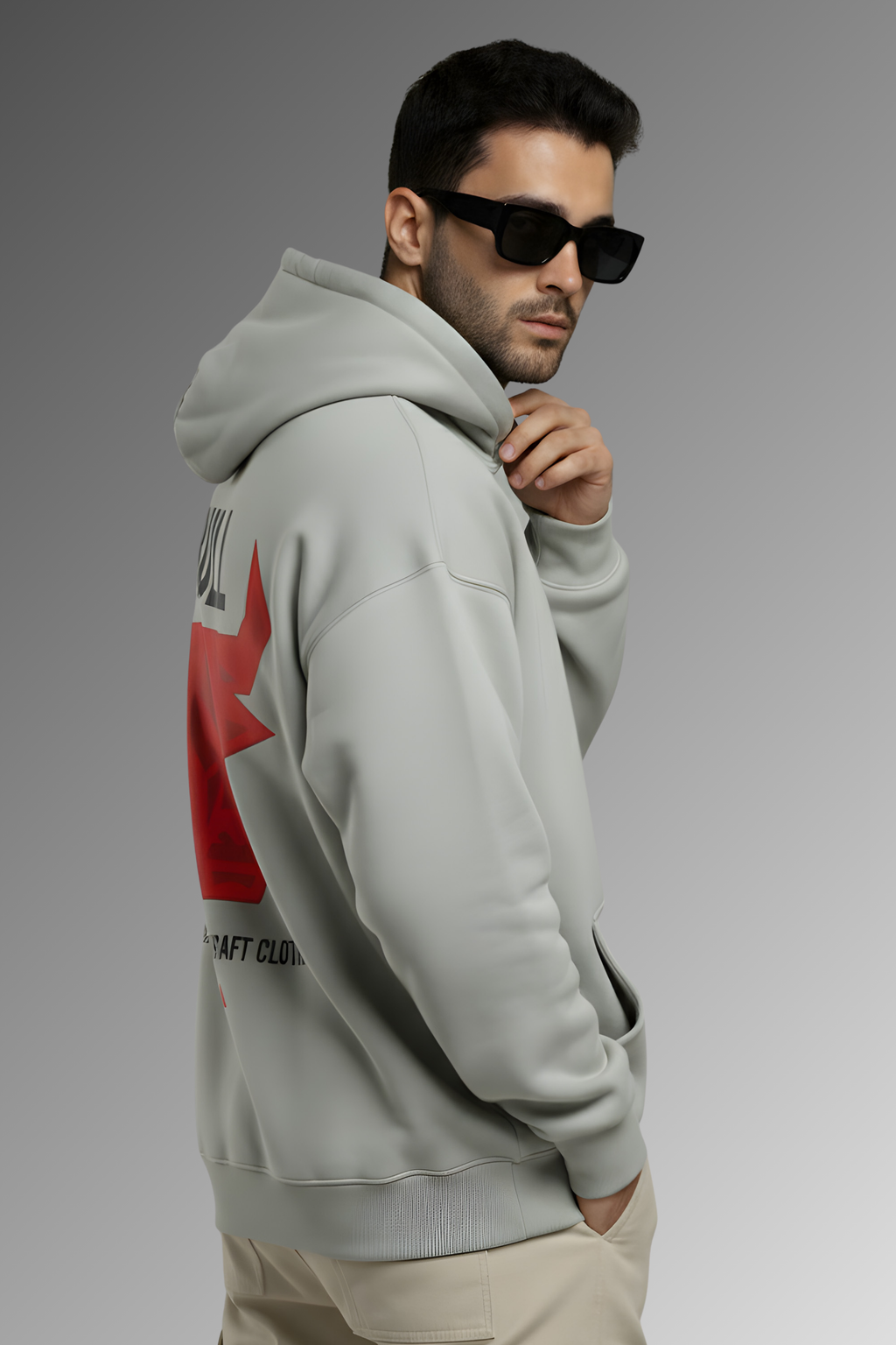 Bulls Premium Oversized Hoodie  - Grey