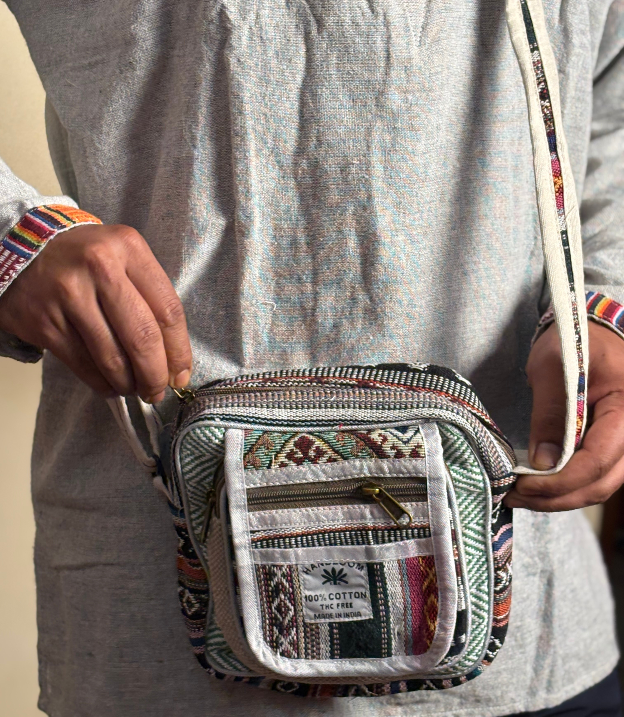 Hemp Side Bag - Small Multicolor