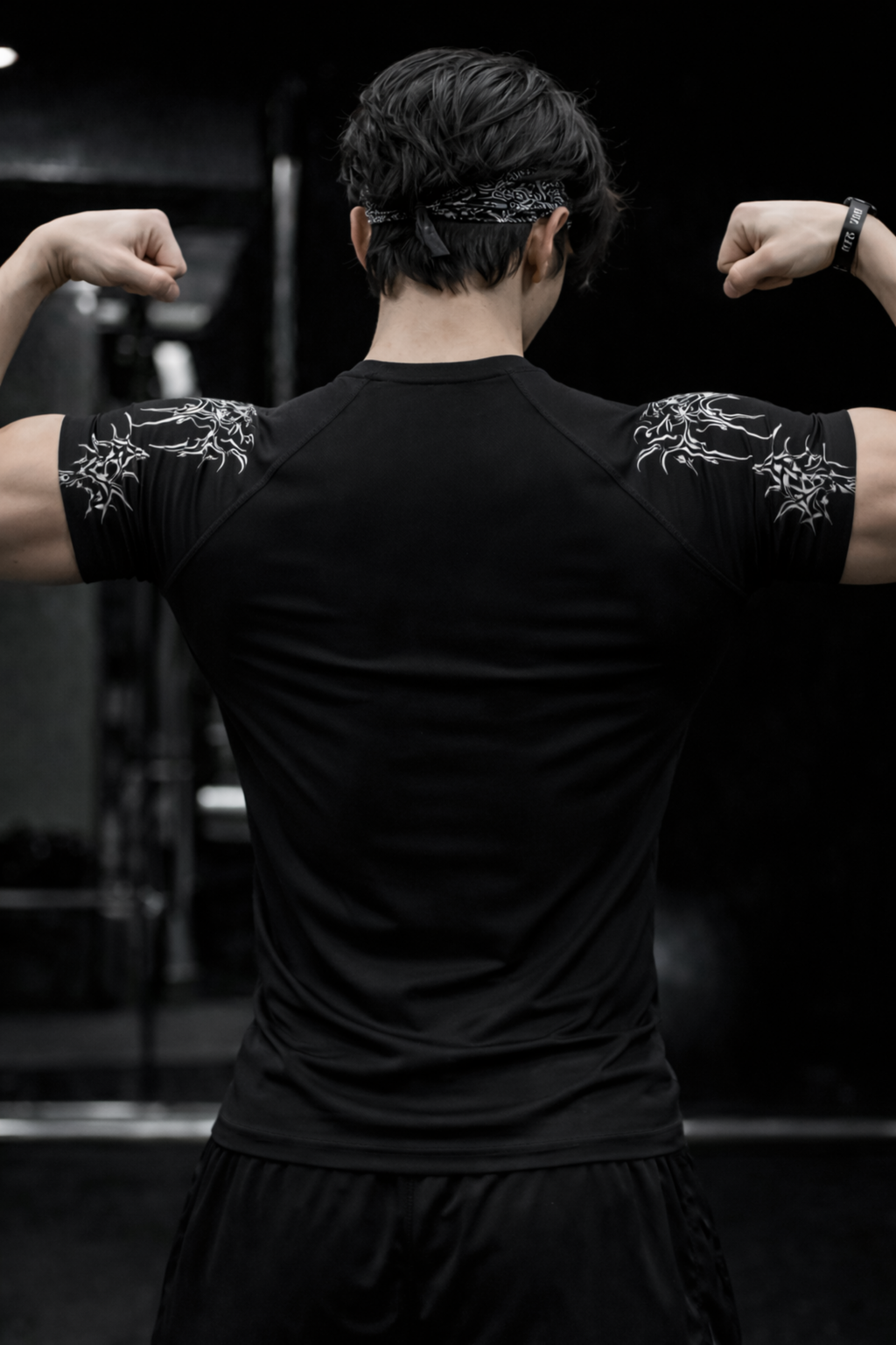 Iron Spine Compression Half Sleeve T-Shirt – Black