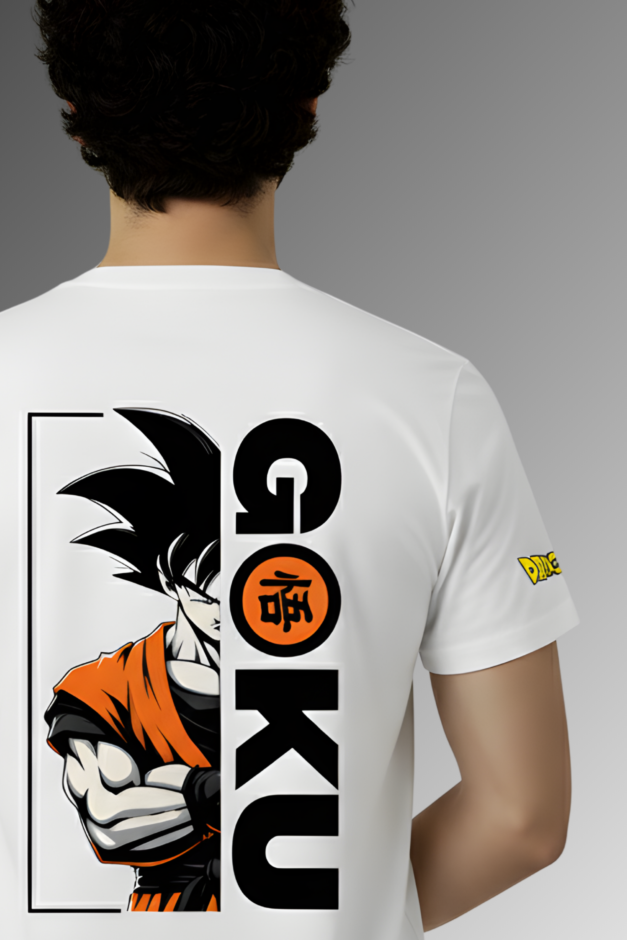 Goku Regular Fit Printed T-Shirt White