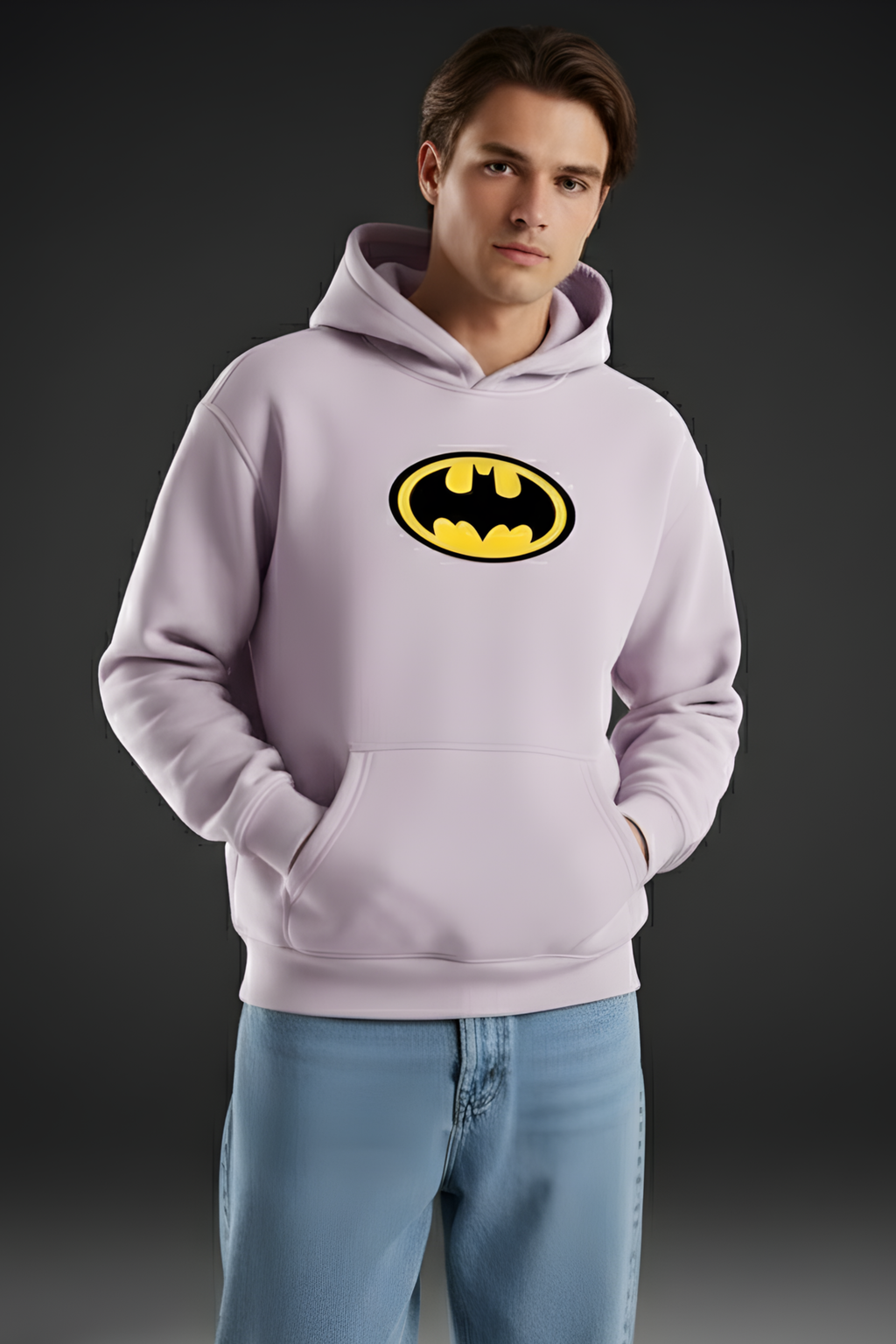 BATMAN Logo Unisex Regular Hoodie – Lavender