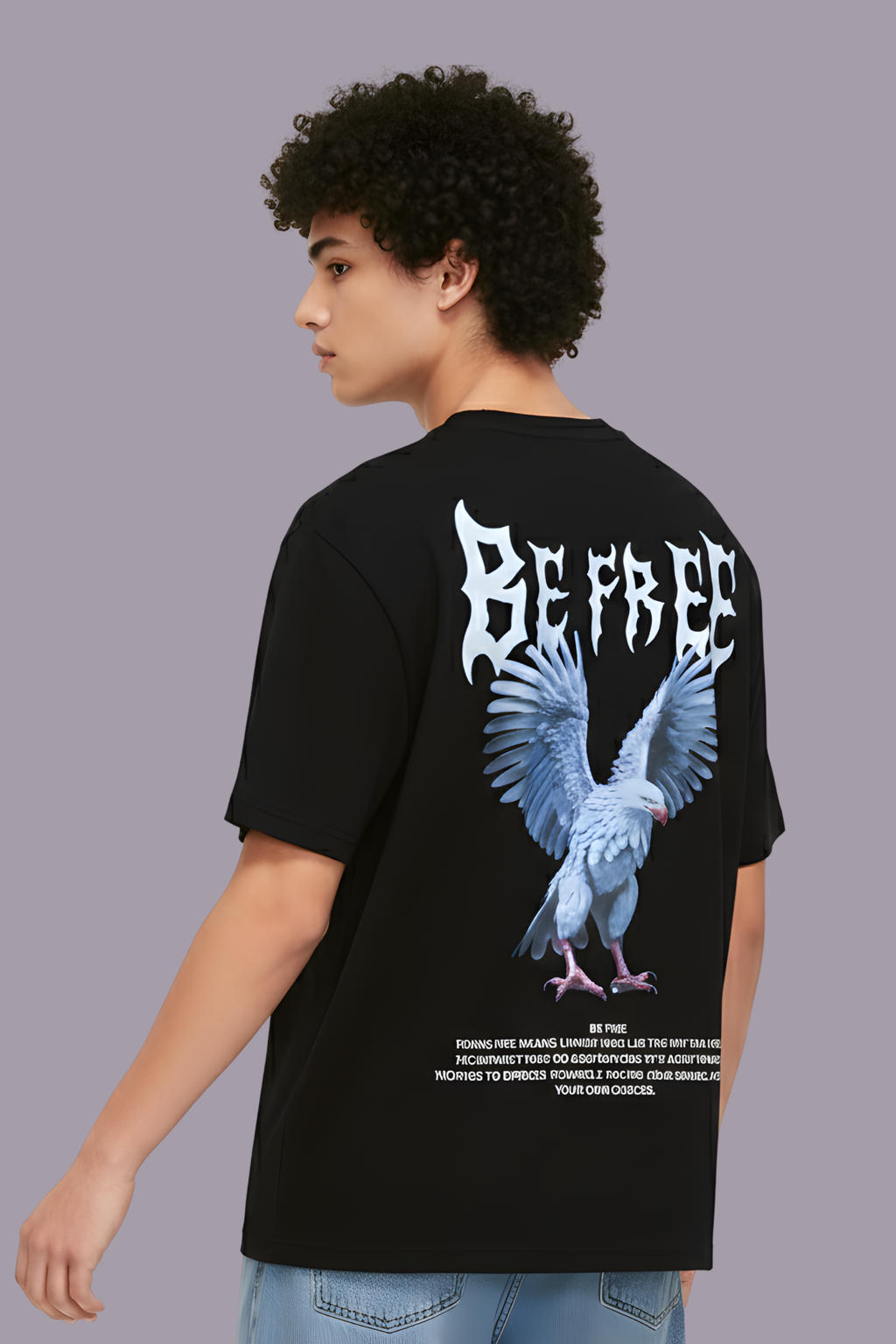 Be Free Oversized T-Shirt-Black