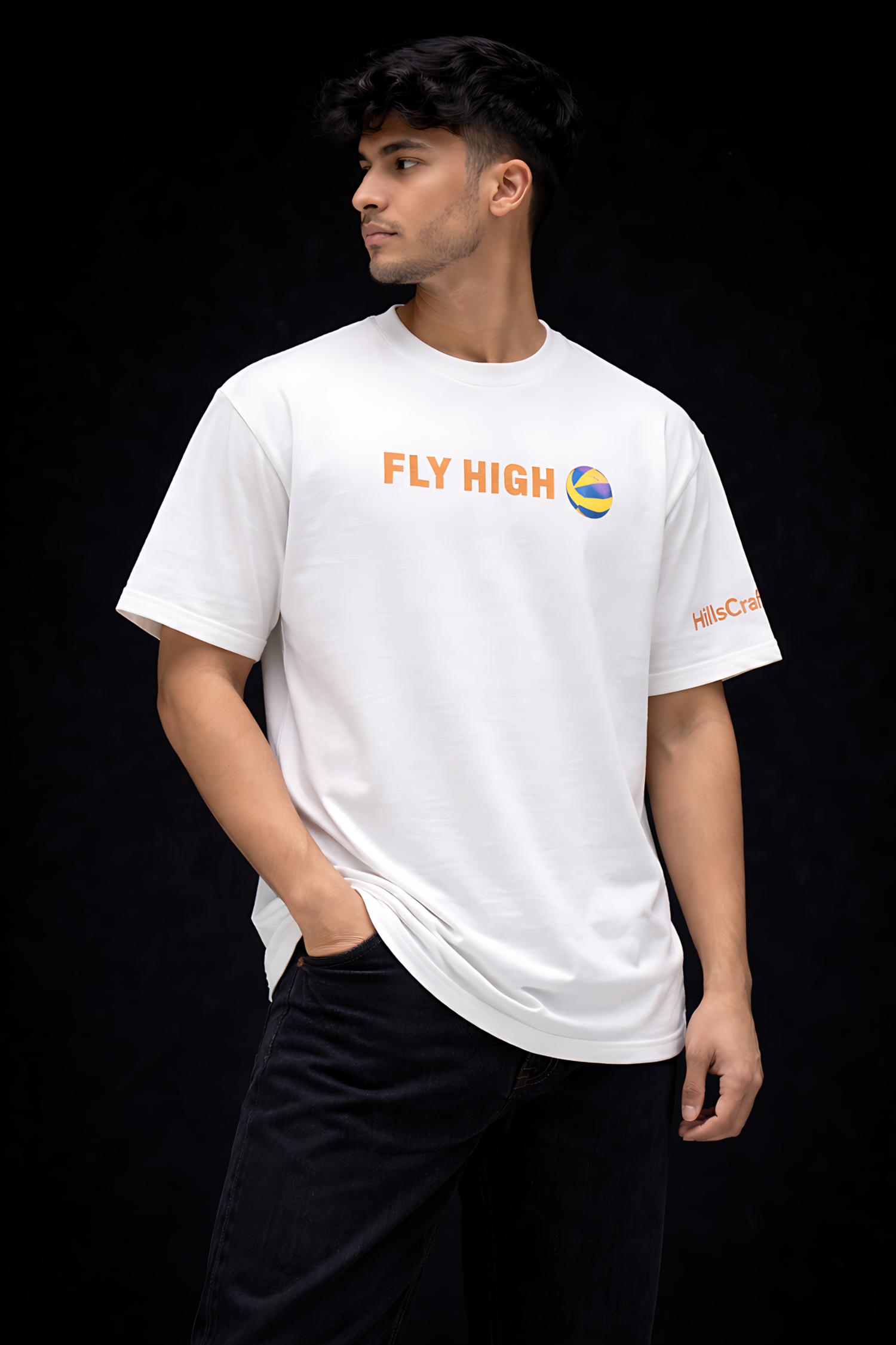 Fly High Oversized Tee - White – Hills Craft