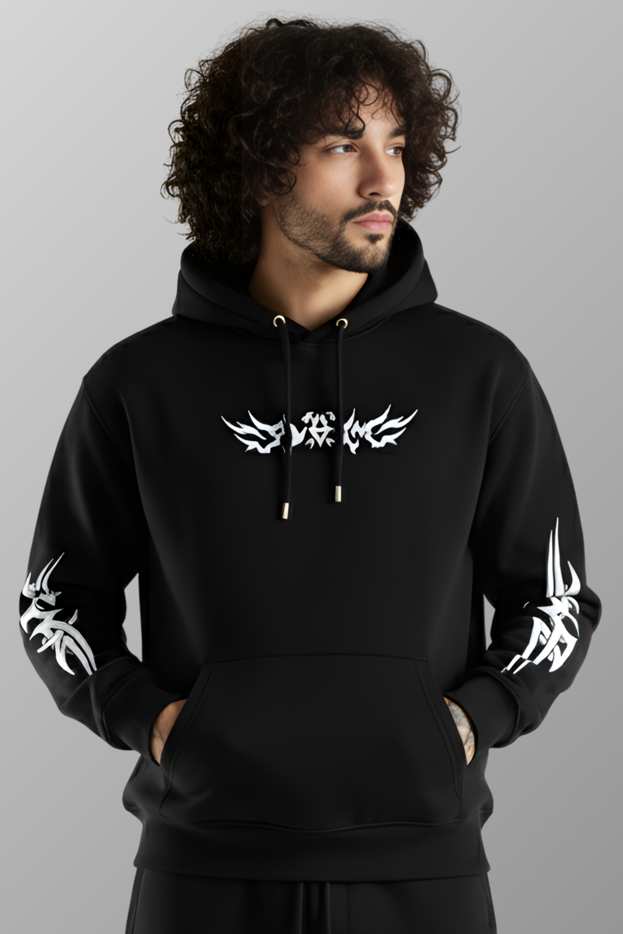 Shadow Tribe Regular Unisex Hoodie - Black