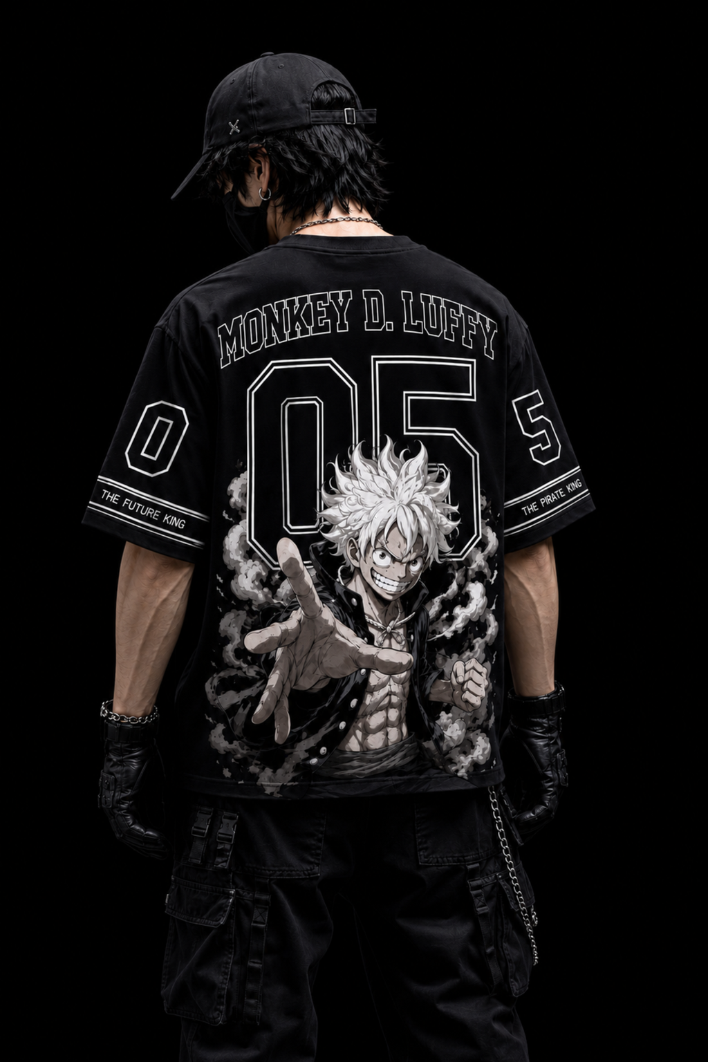Gear 05 Luffy King Oversized T-Shirt -Black