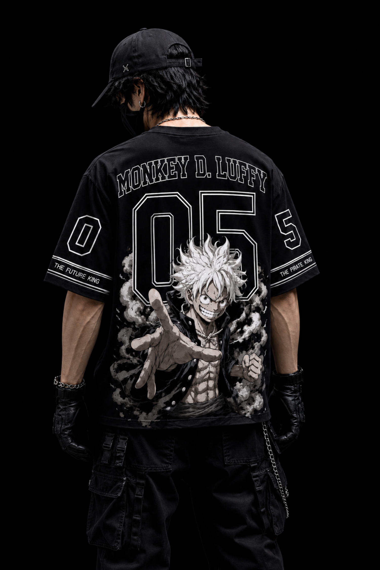Gear 05 Luffy King Oversized T-Shirt -Black
