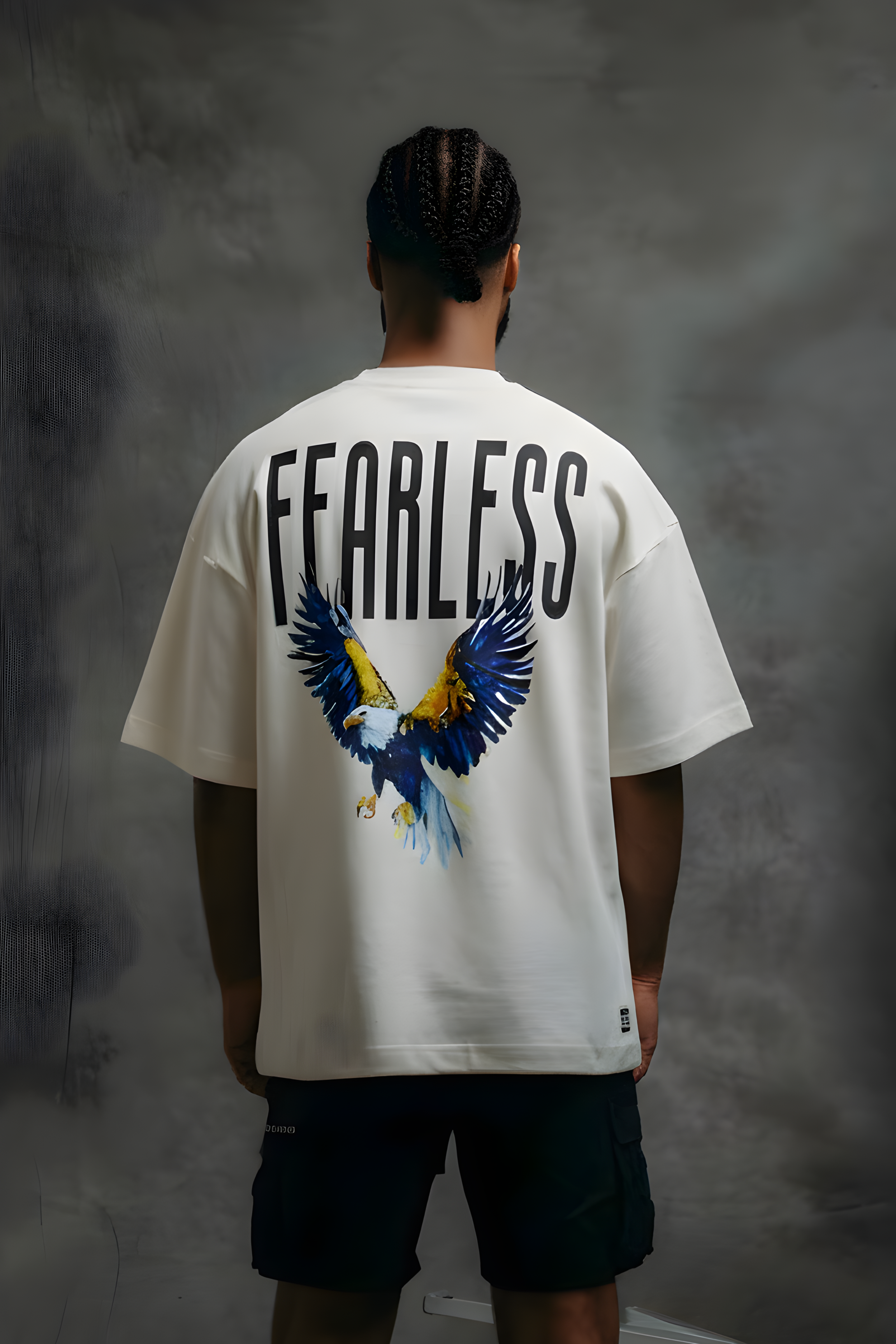 Fearless Oversized T-Shirt-White