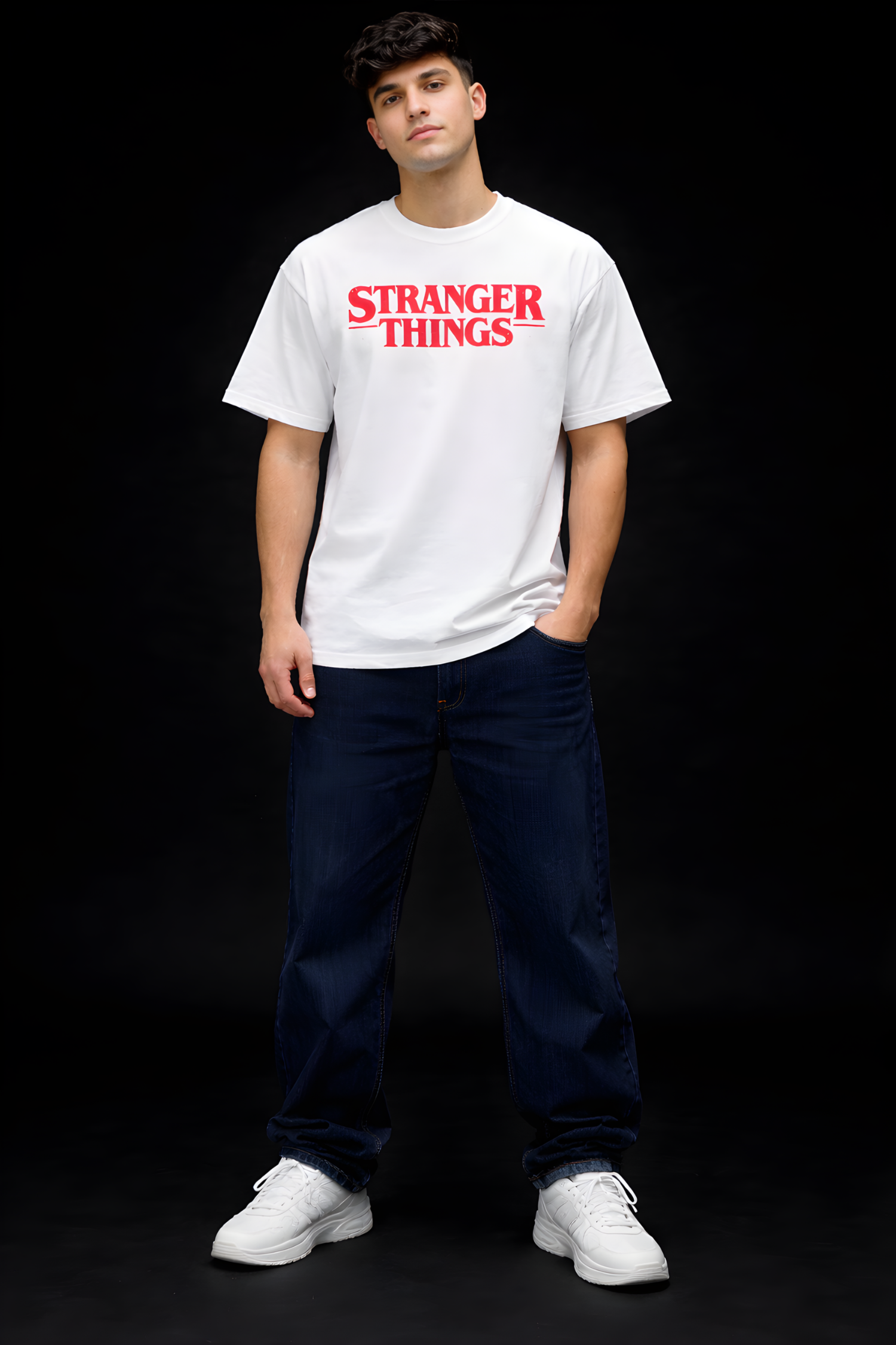 Stranger Things Oversized Tee - White