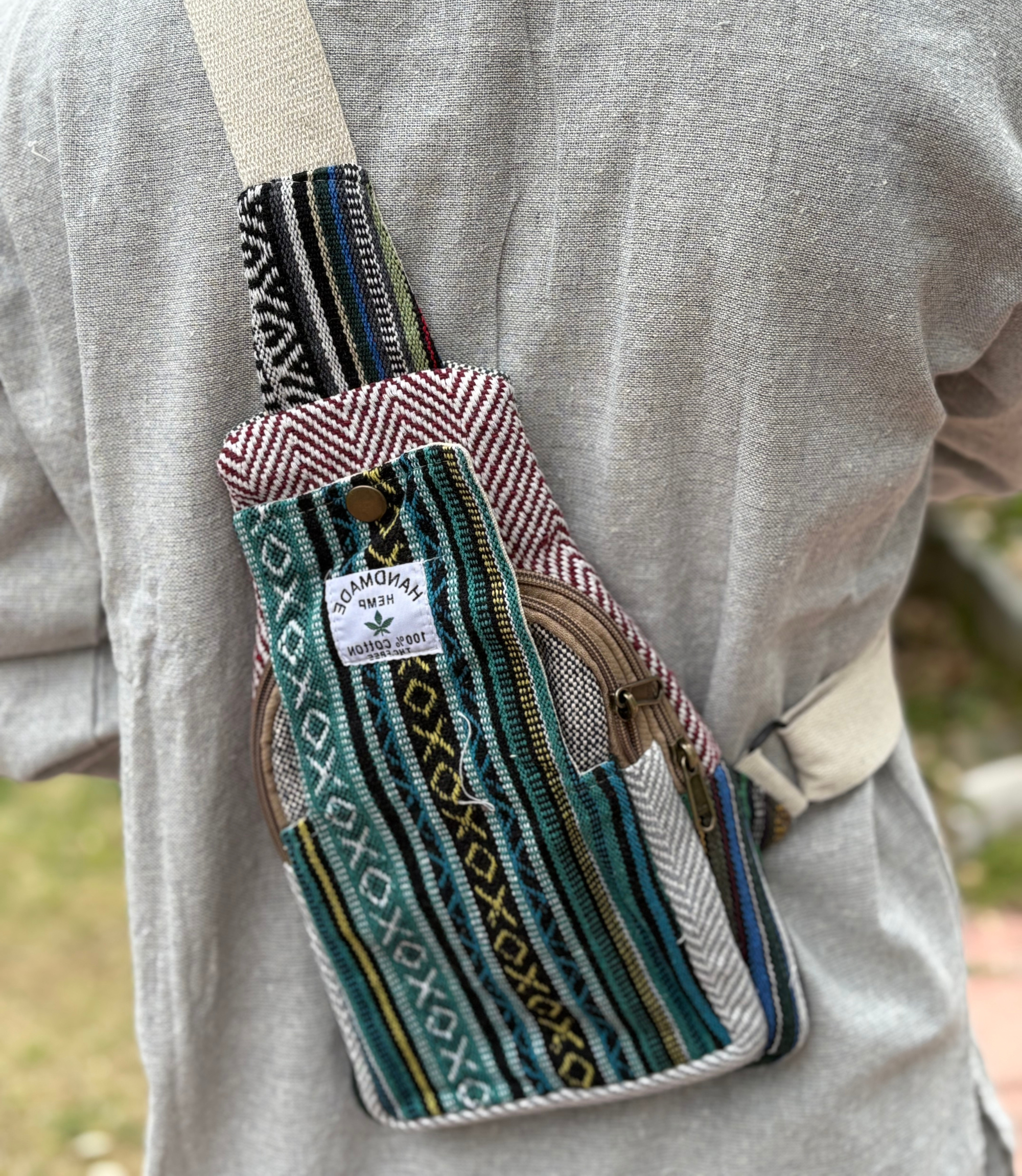 Hemp Chest Bag - Green