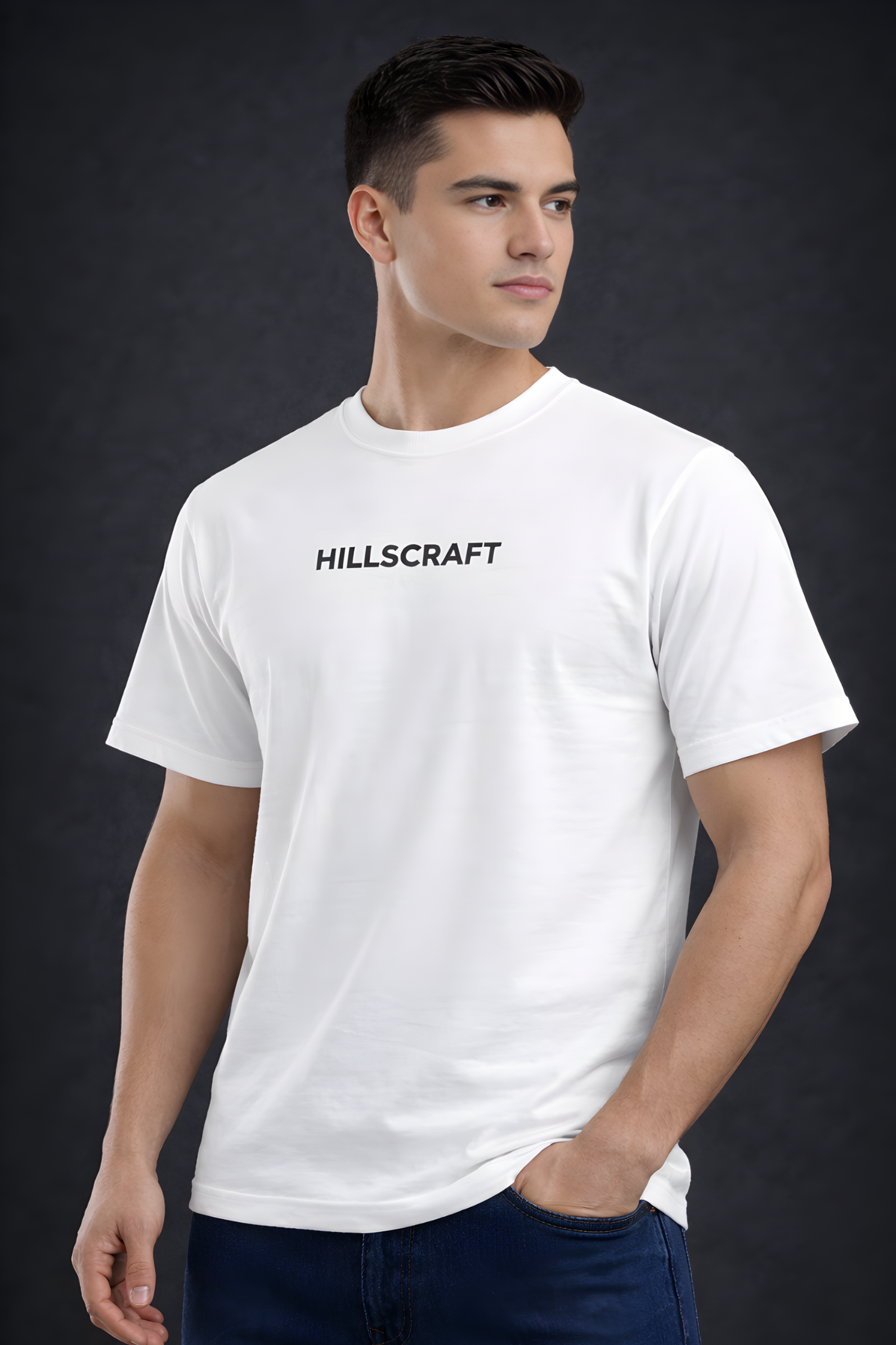 HUNT TO WIN  Regular Fit Printed T-Shirt-White