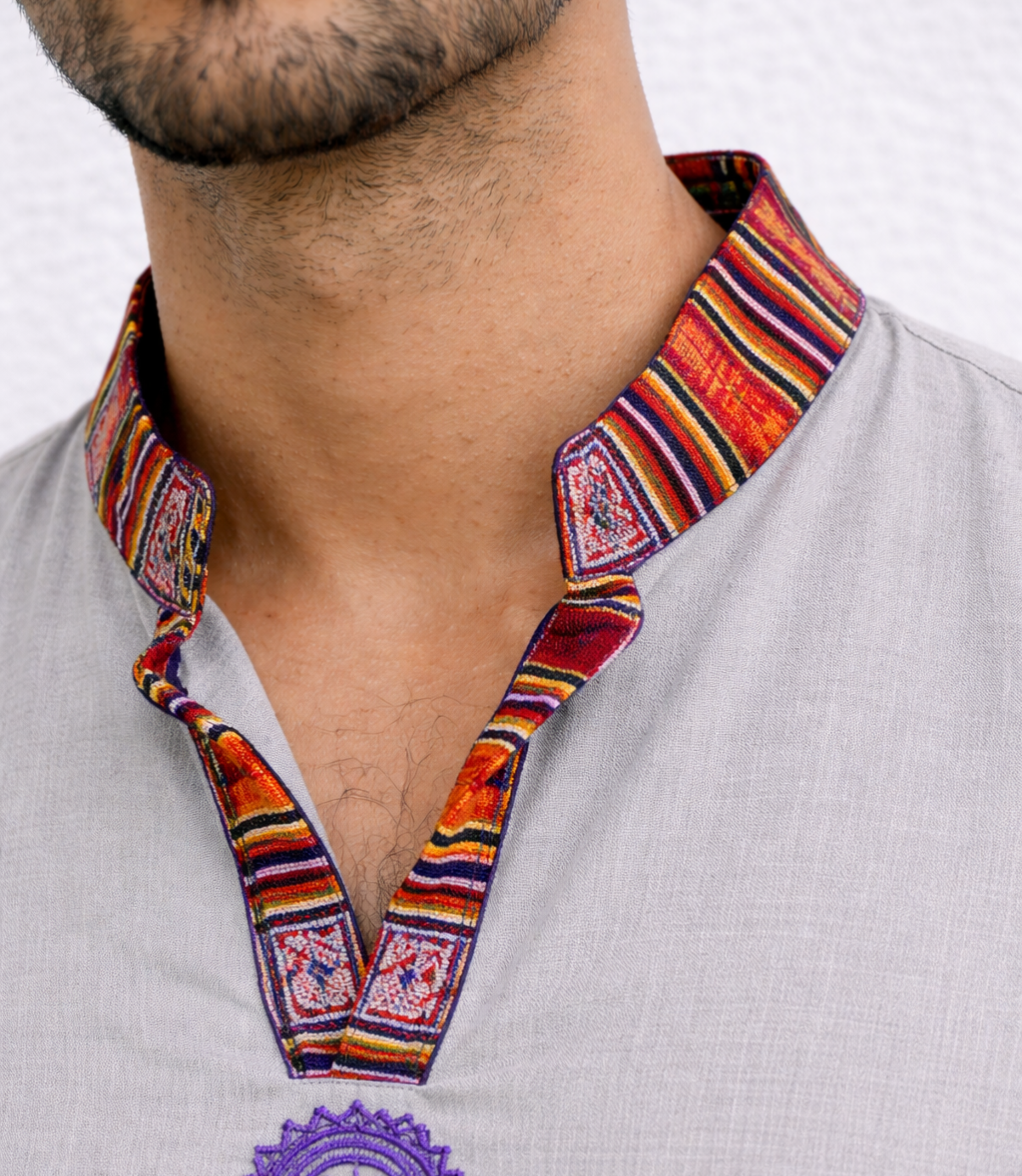 7 Chakara Kurta - GREY