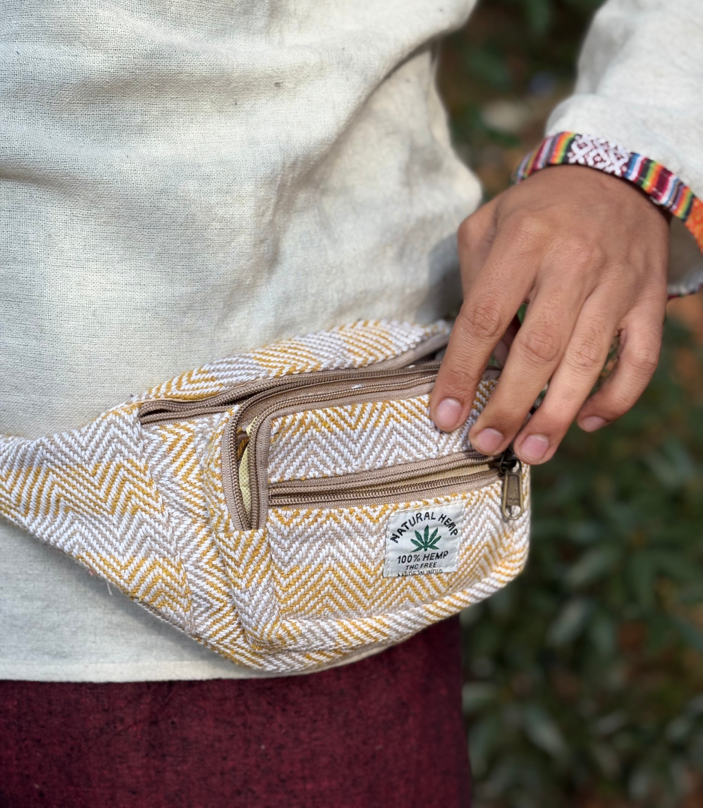 Hemp Waist Bag - Yellow