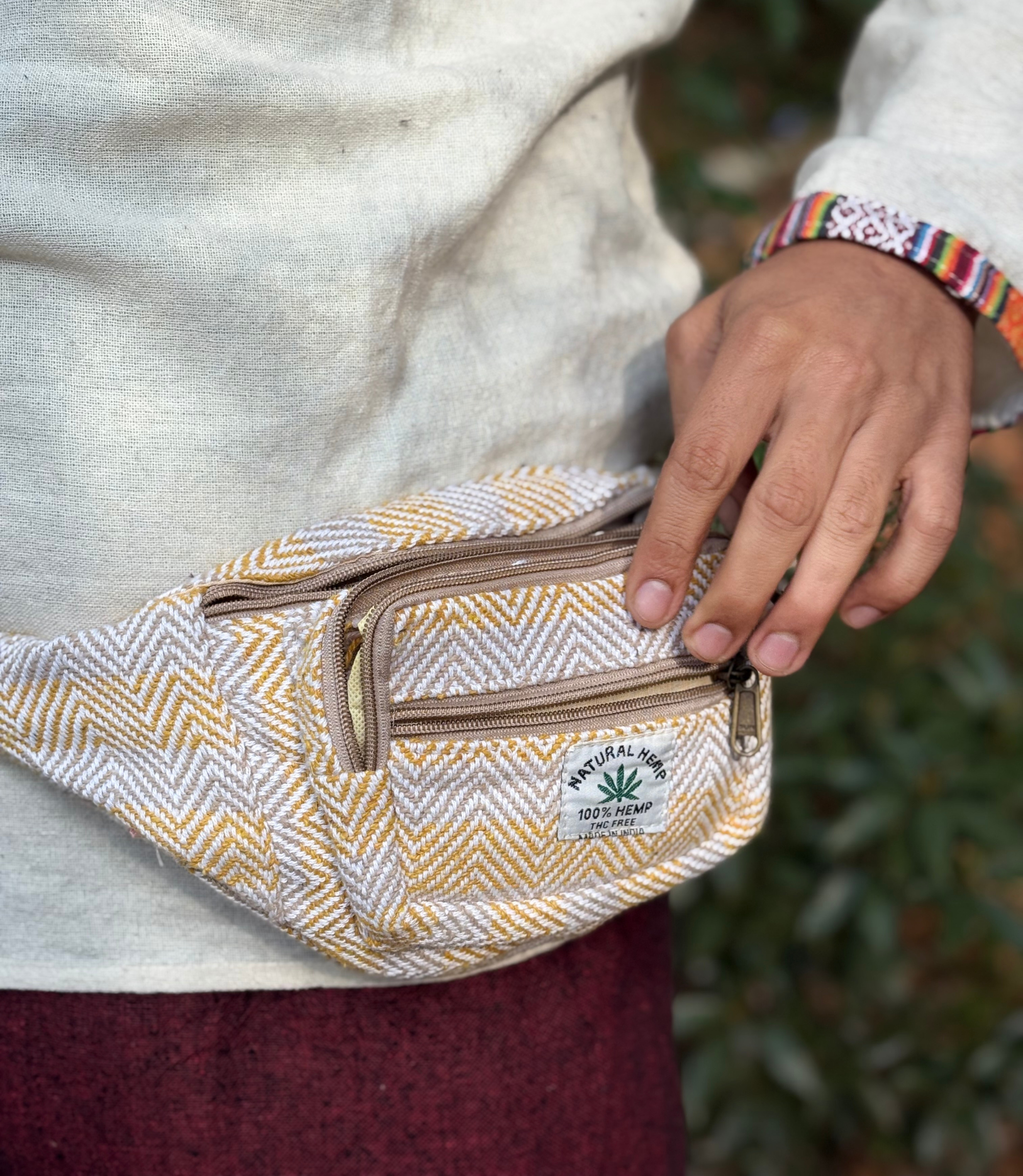 Hemp Waist Bag - Yellow
