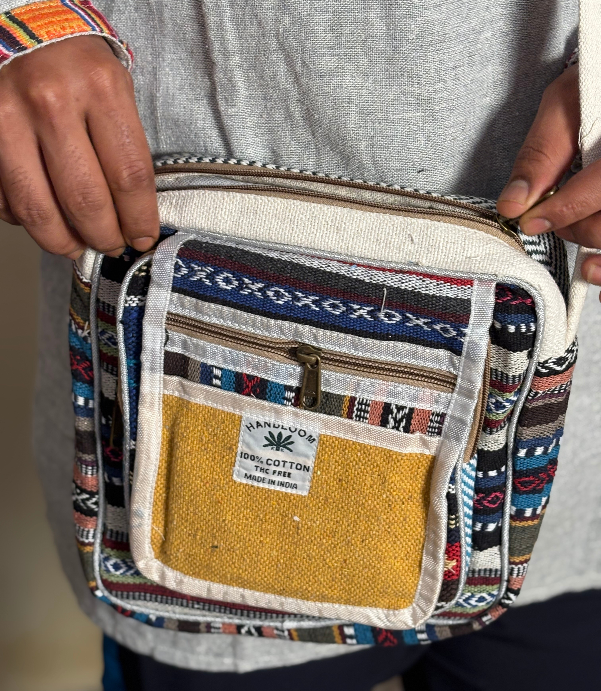 Hemp Side Bag - Yellow