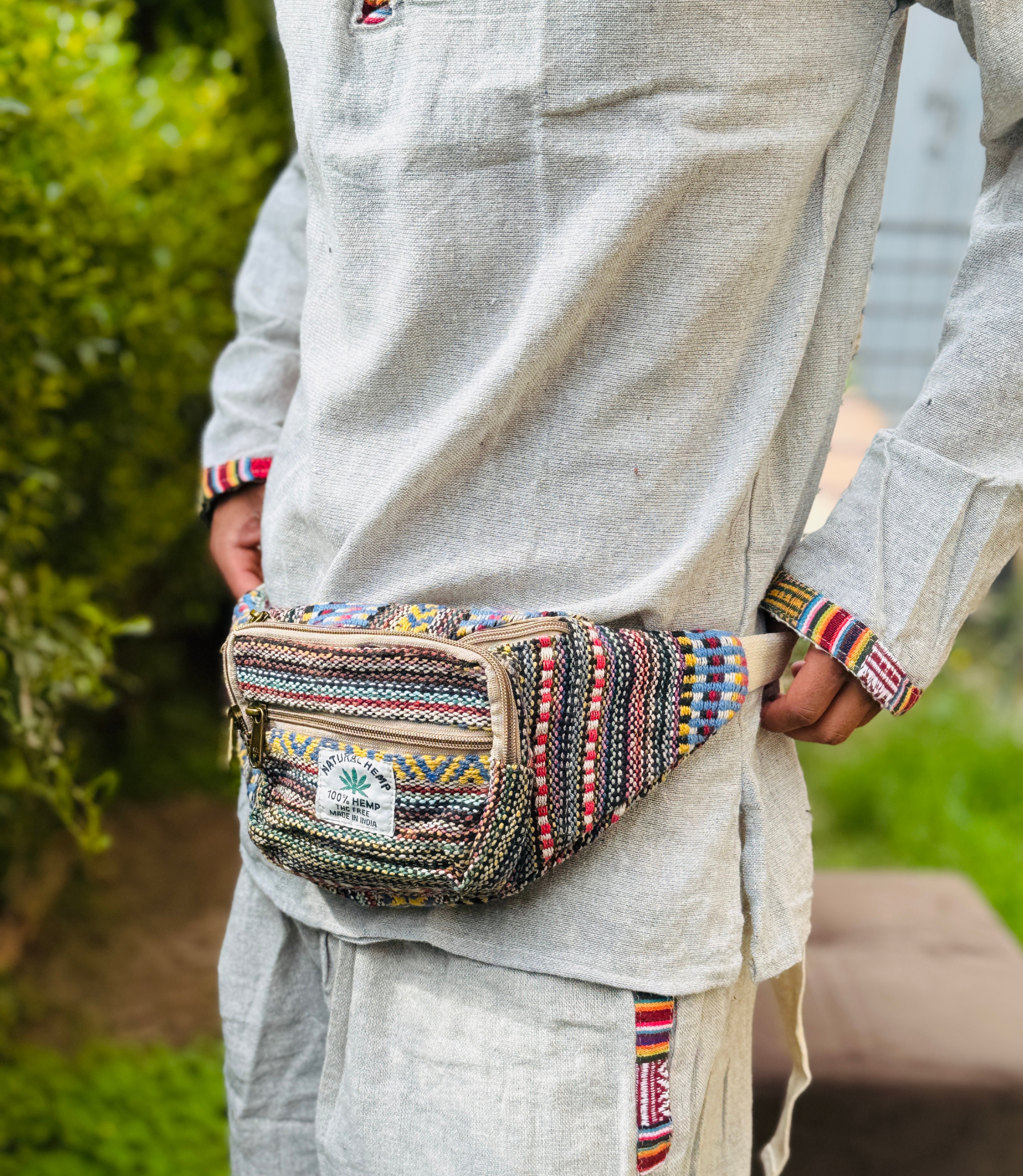 Hemp Waist Bag - Multicolour