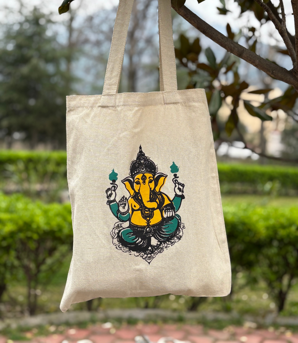 Canvas Tote Bag - Coloured Ganesh