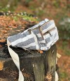 Hemp Waist Bag - Black ZigZag