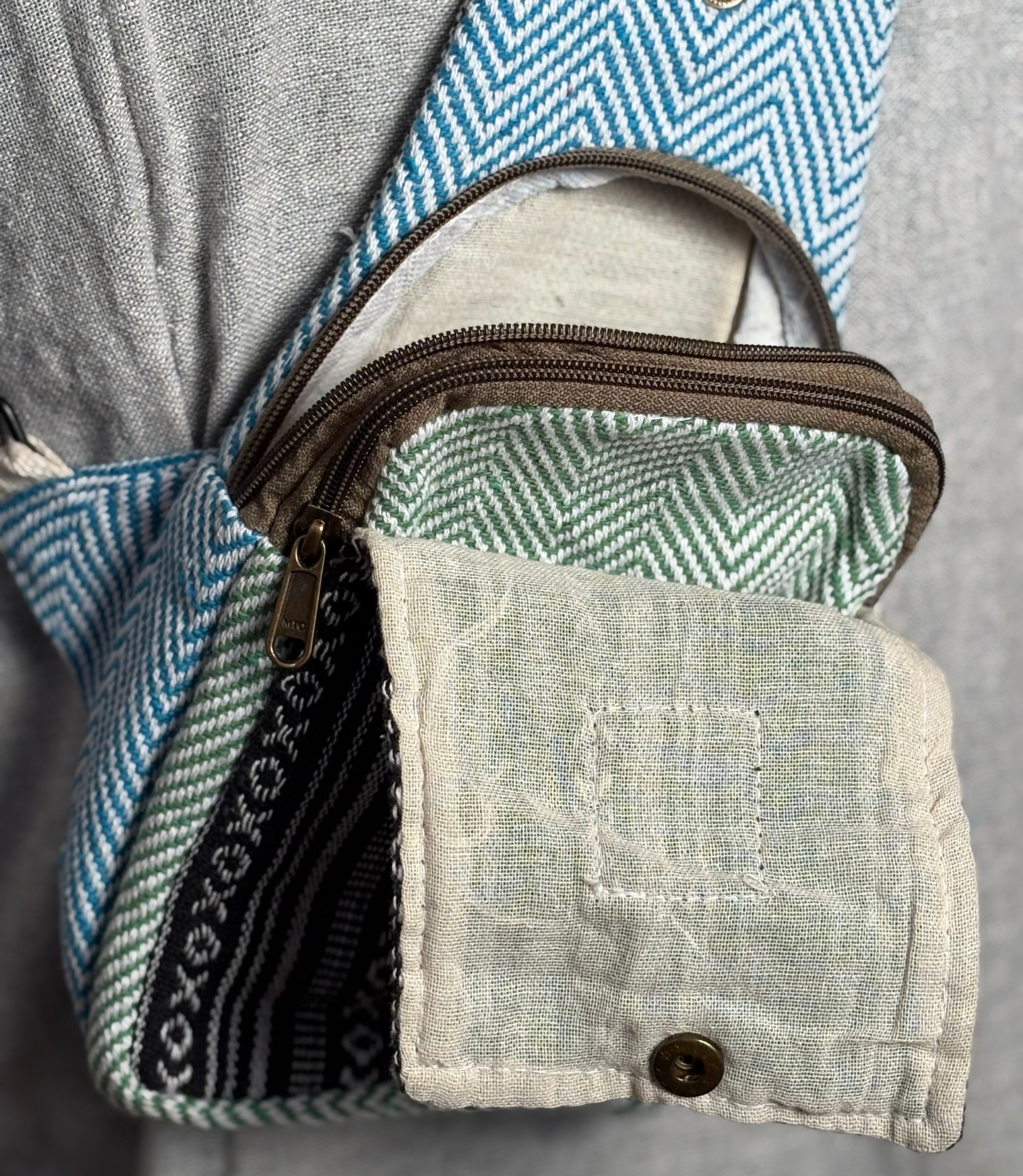 Hemp Chest Bag - B-W