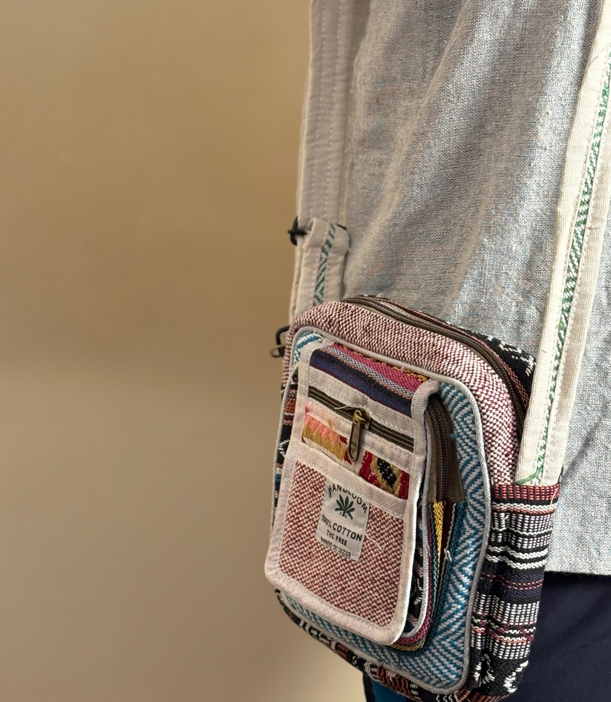 Hemp Side Bag - Pink