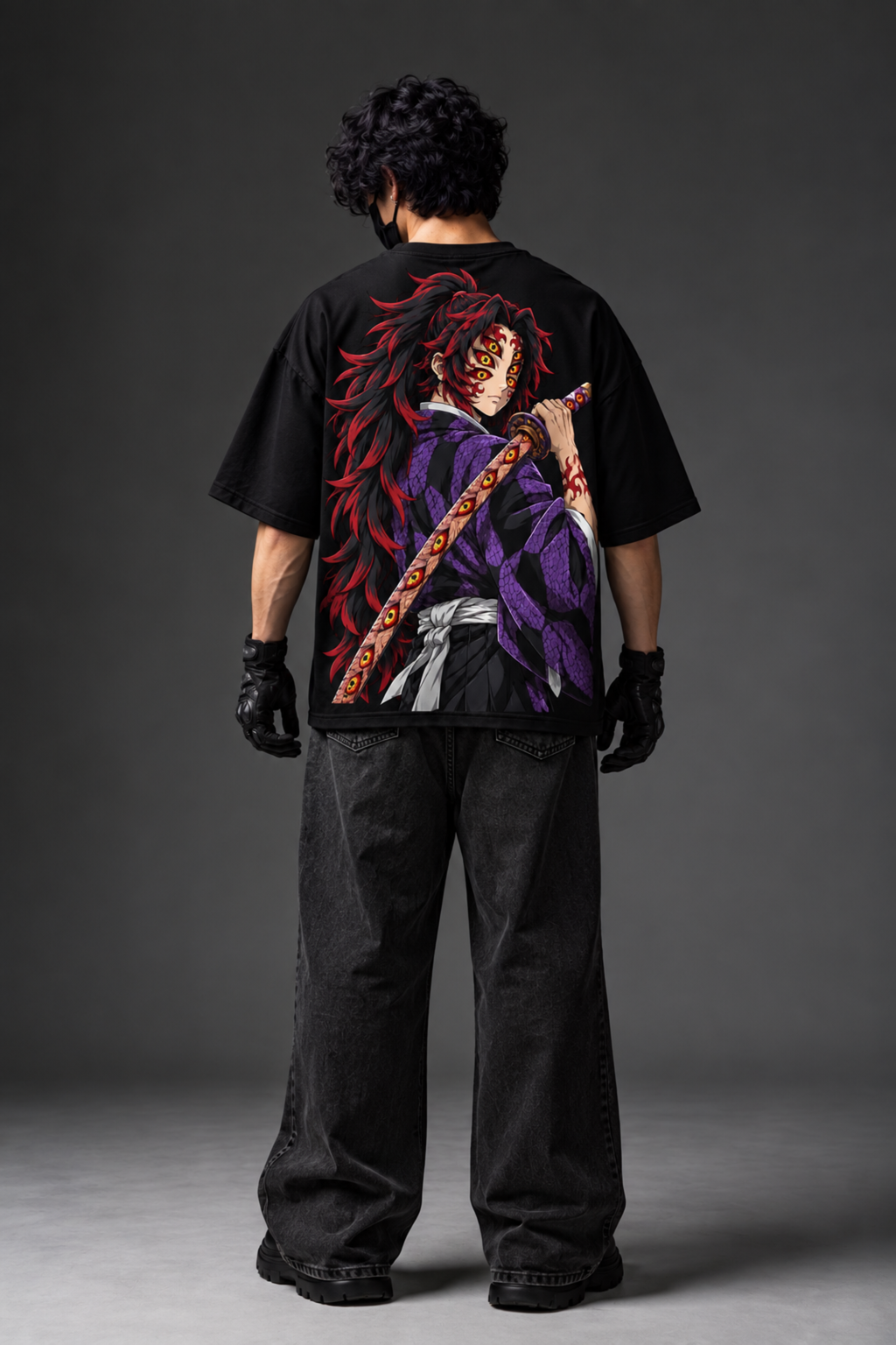Kokushibo Blood Moon Oversized Tee – Black