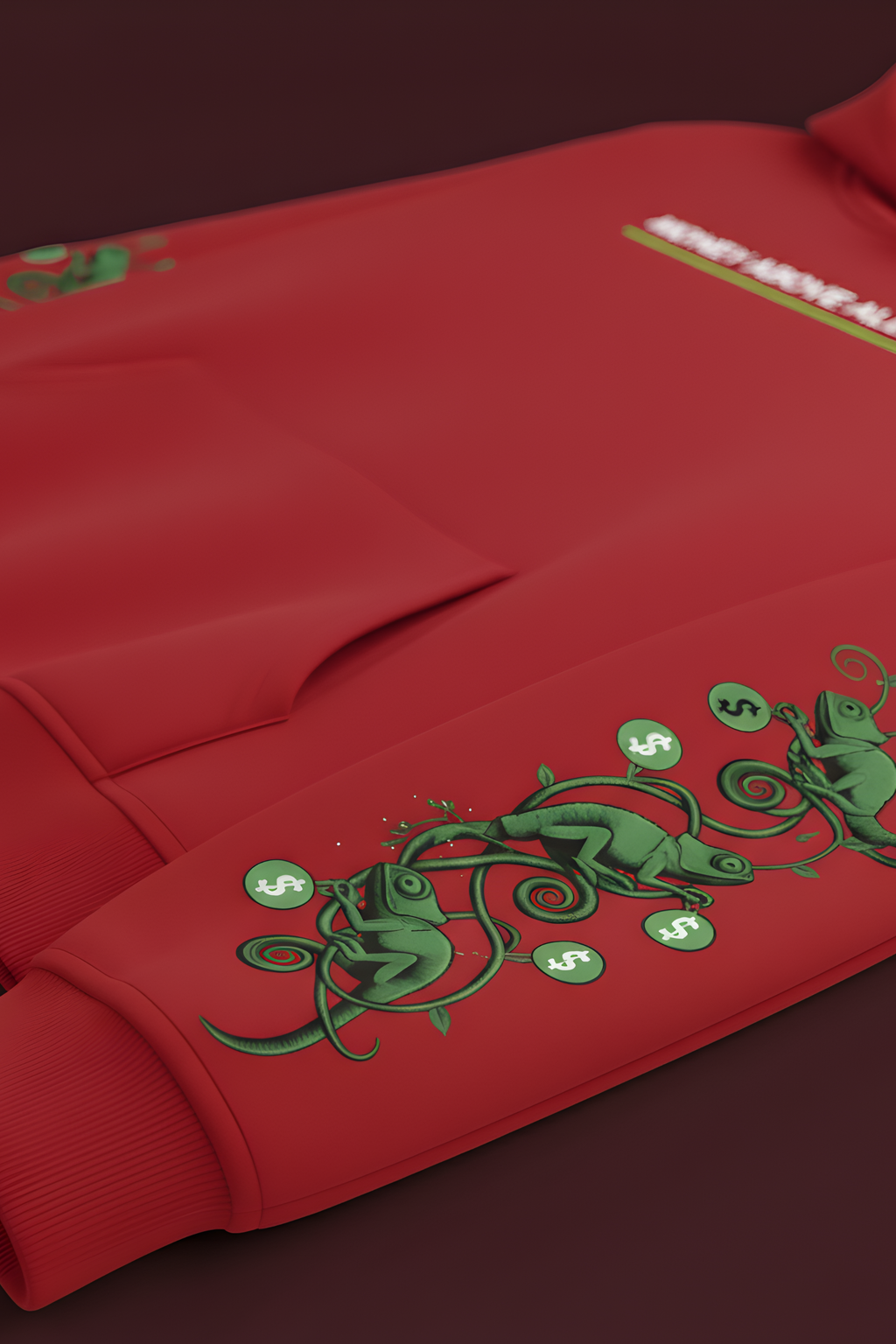 MONEY ABOVE ALL Regular Unisex Hoodie  - RED