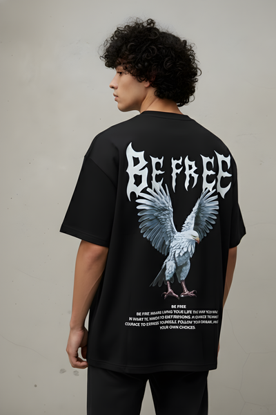 Be Free Oversized T-Shirt-Black