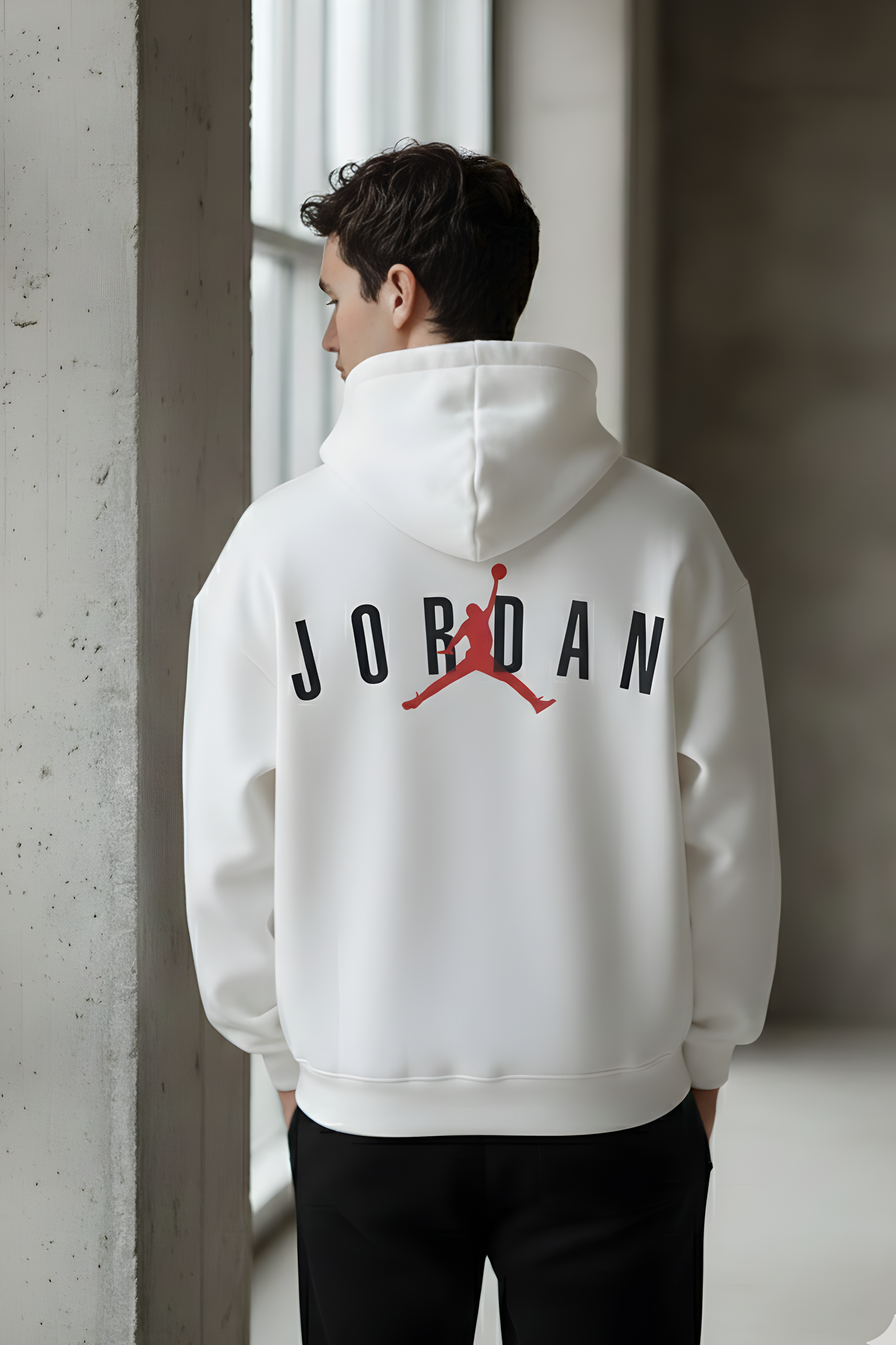 Jordan Premium Oversized Hoodie  - White