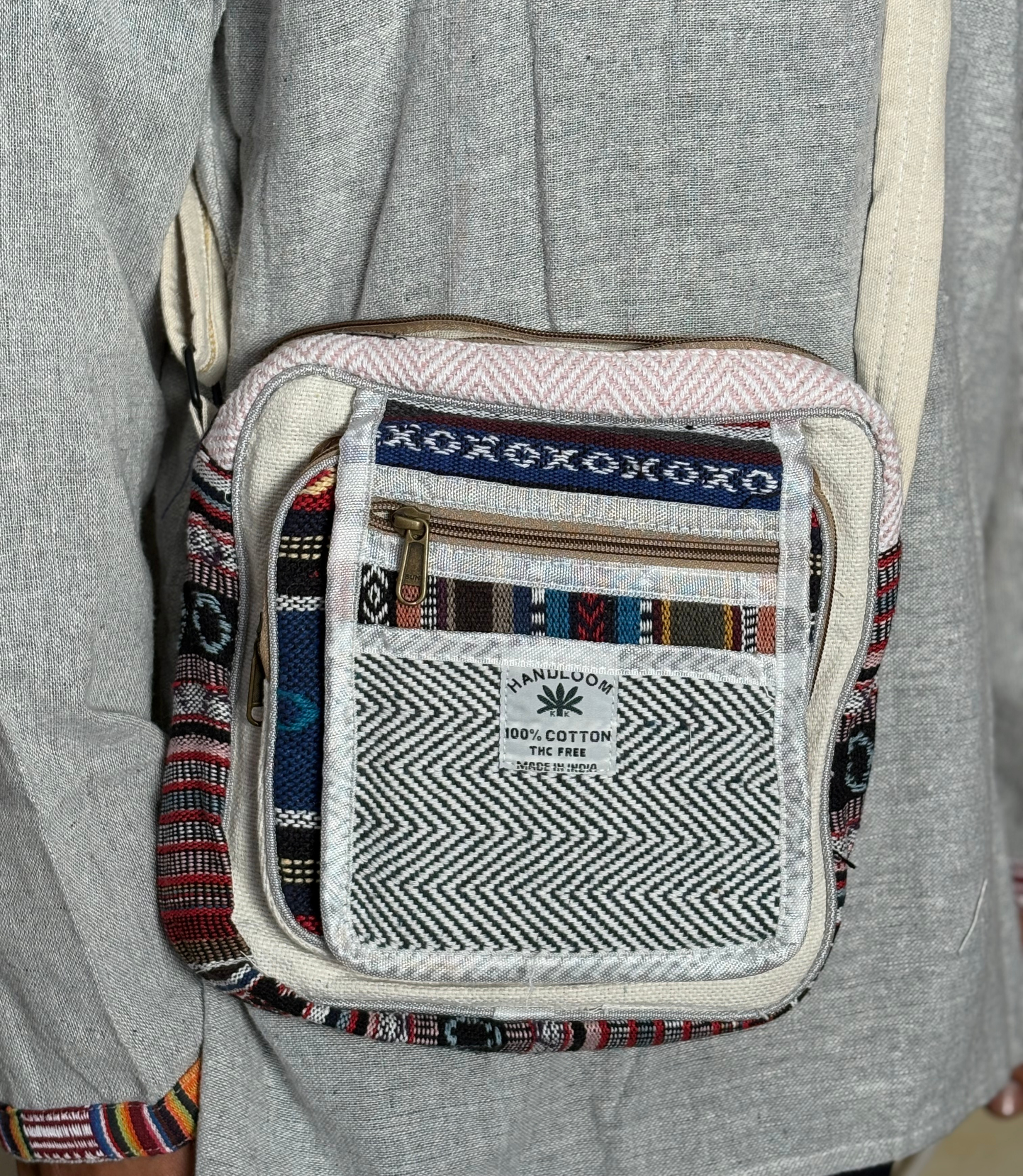 Hemp Side Bag - B-W