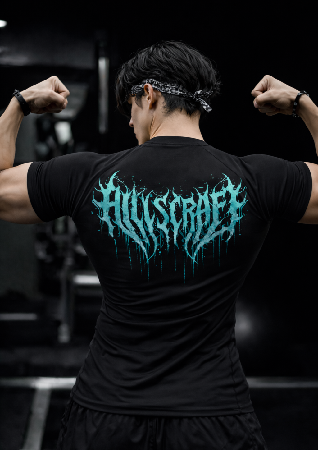 HILLSCRAFT Compression Half Sleeve T-Shirt – Black