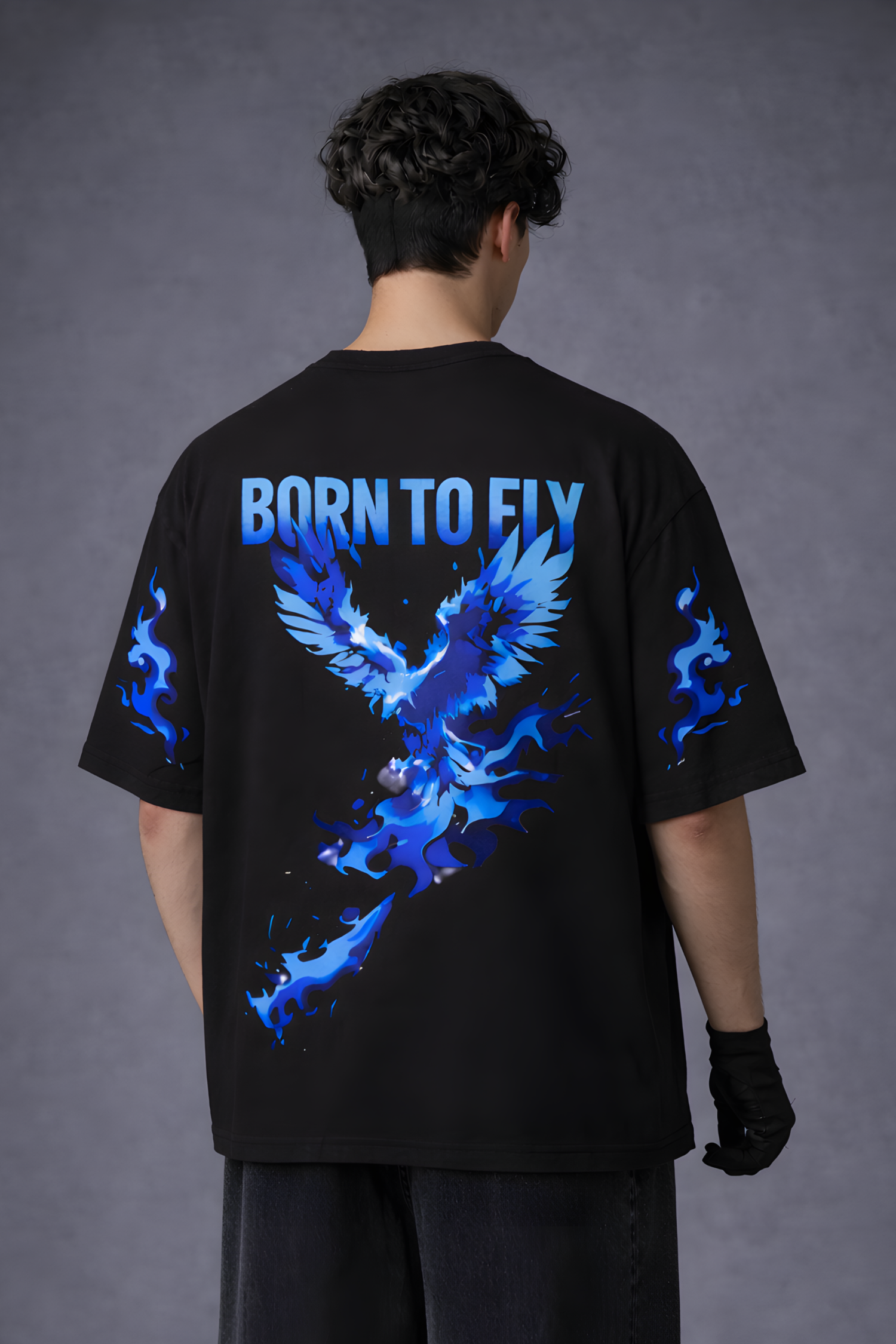 High Flyer Oversized Tee -BLACK