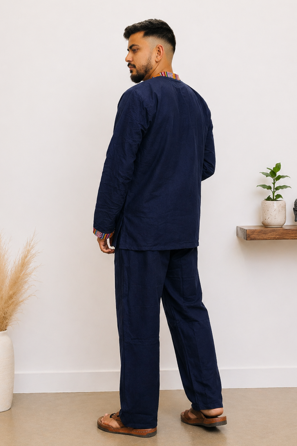 7 CHAKRAS Ethnic Kurta Pajama Set -NAVY BLUE