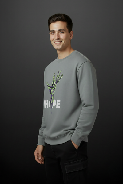Hope Premium Cotton Fleece Sweatshirt - Dark Grey
