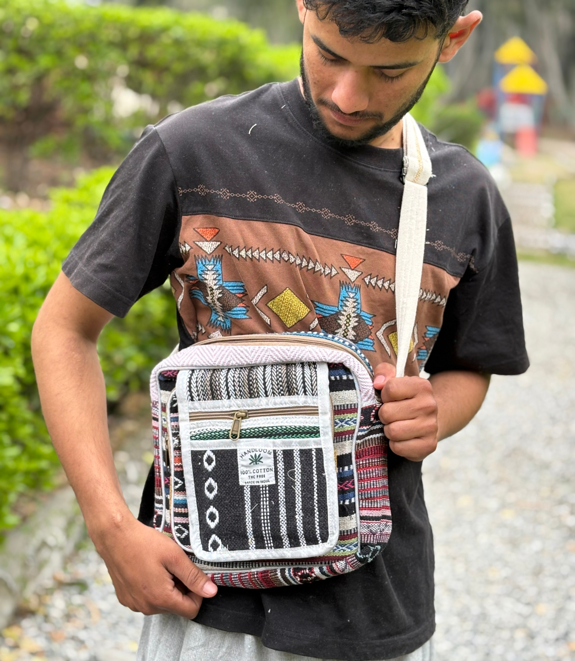 Hemp Side Bag - Black