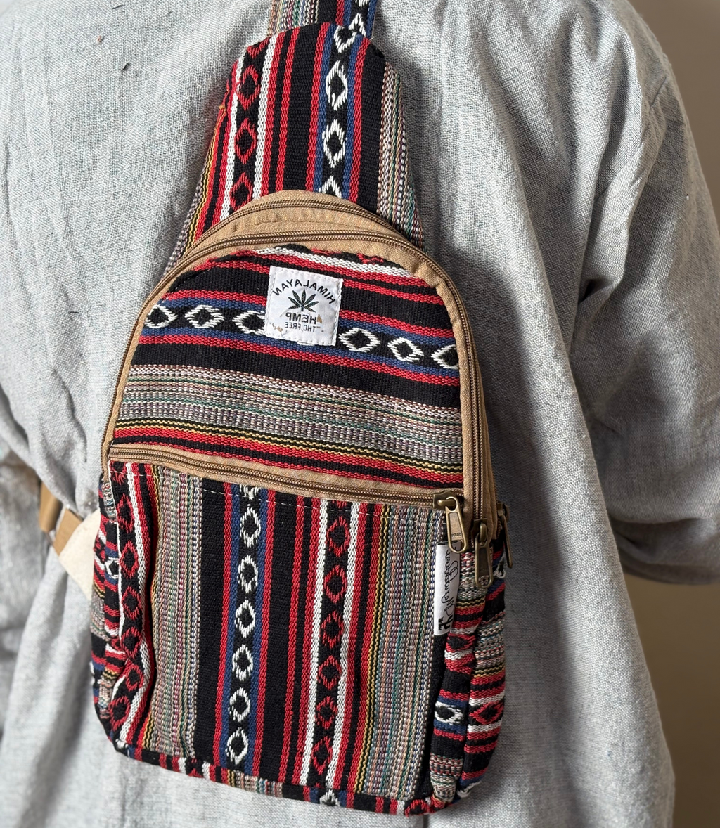 Hemp Chest Bag - Red