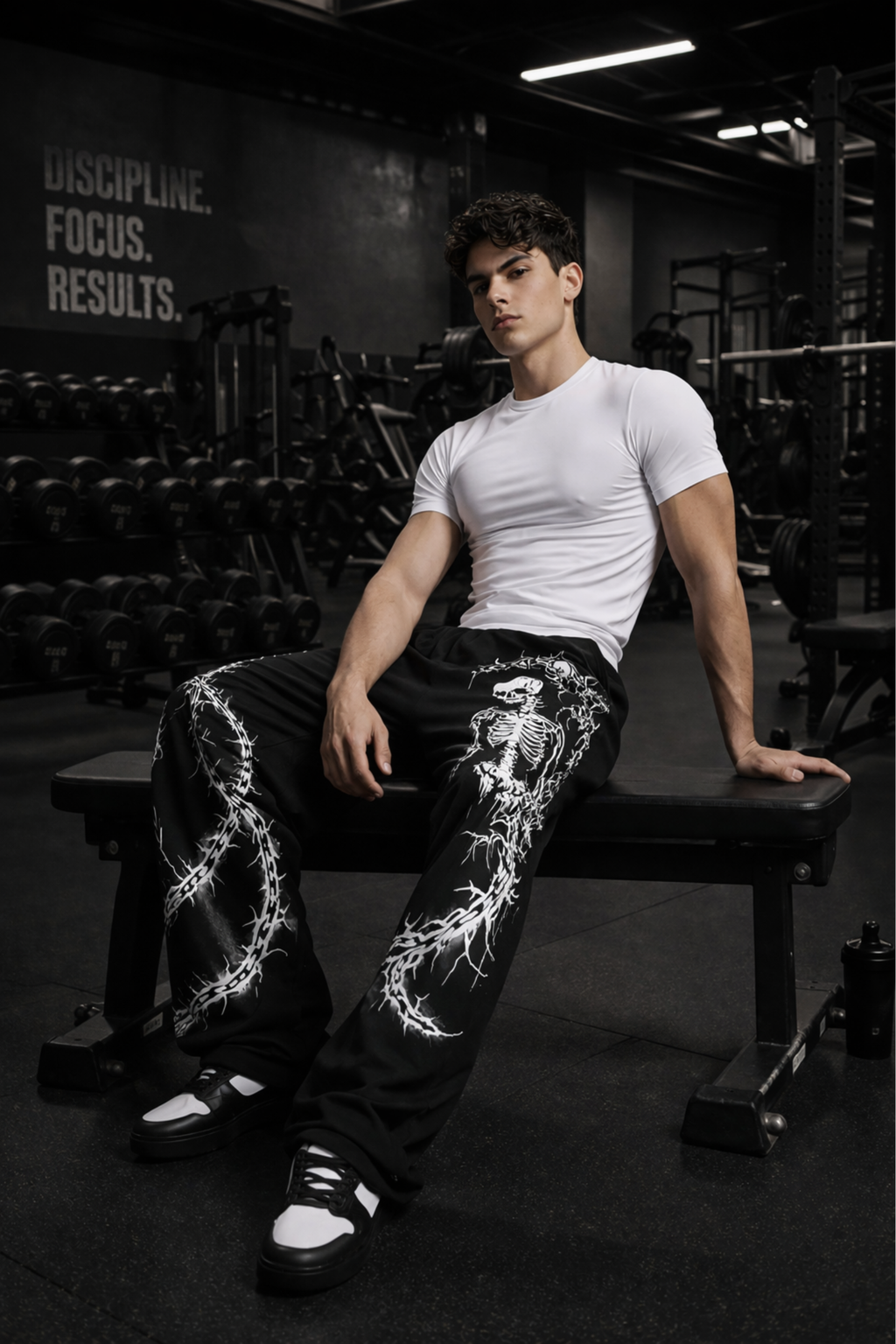 SHADOW REAPER Unisex Straight Fit Baggy Pant- BLACK