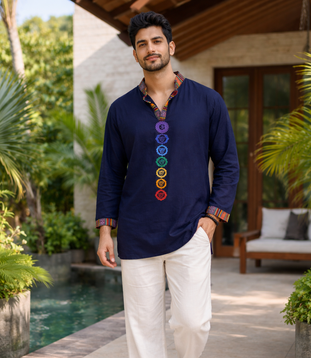 7 Chakara Kurta - BLUE