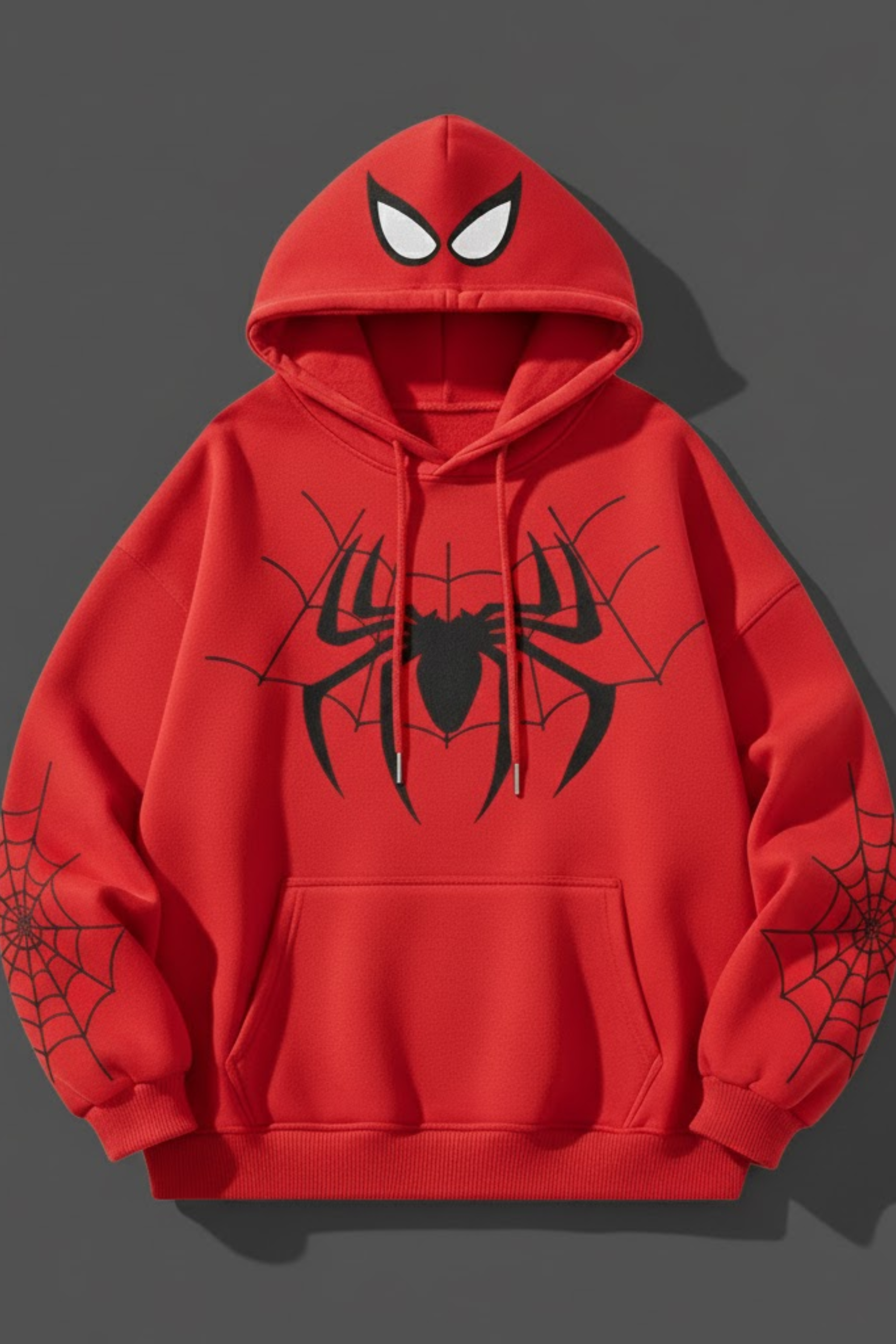 SPIDER Regular Unisex Hoodie – Red