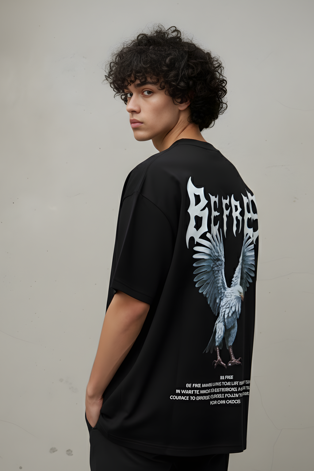 Be Free Oversized T-Shirt-Black