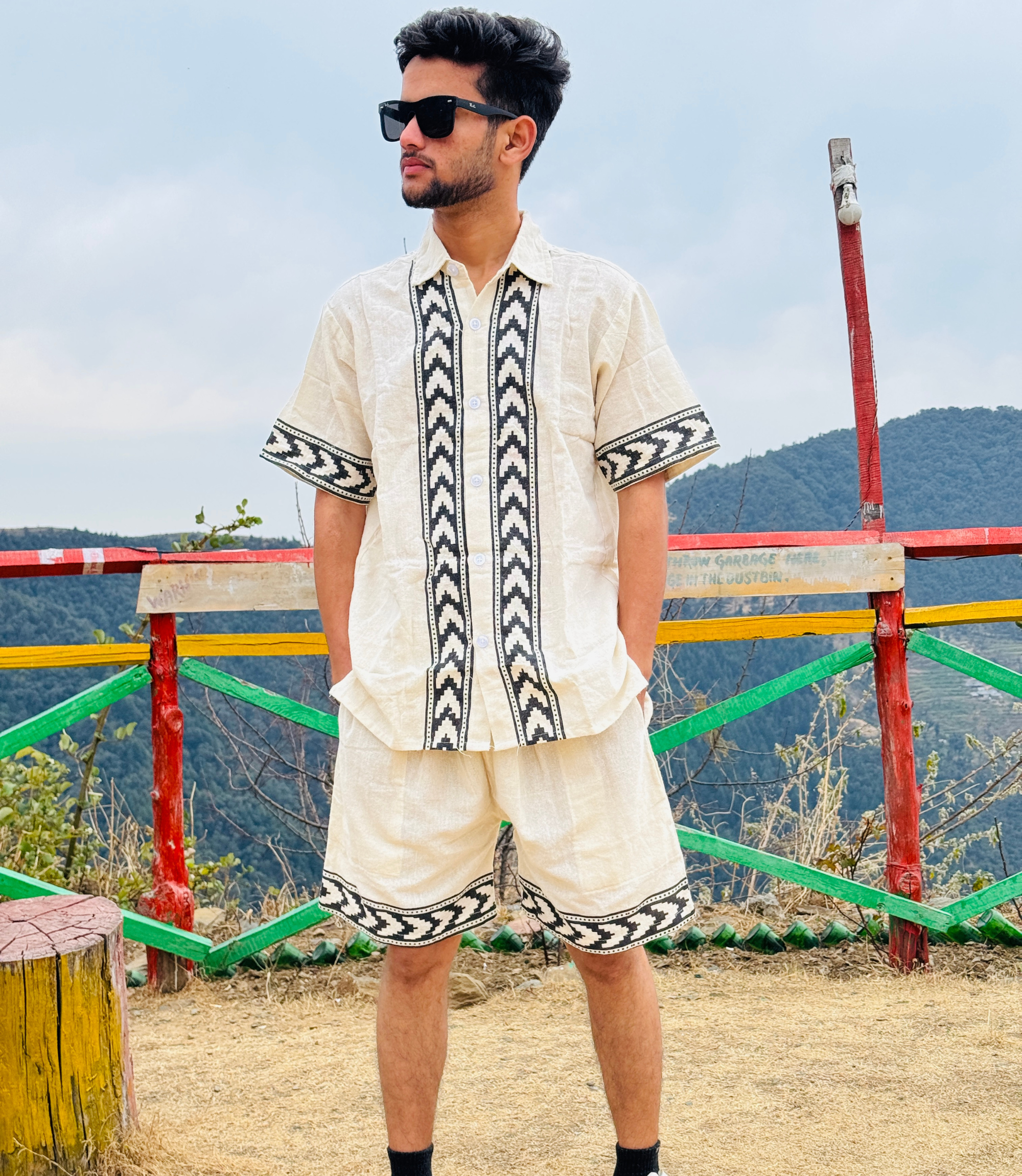 Summer Khadi CO-Ords Set
