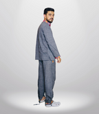 Himachali Cotton Kurta - Pajama - Dark Grey