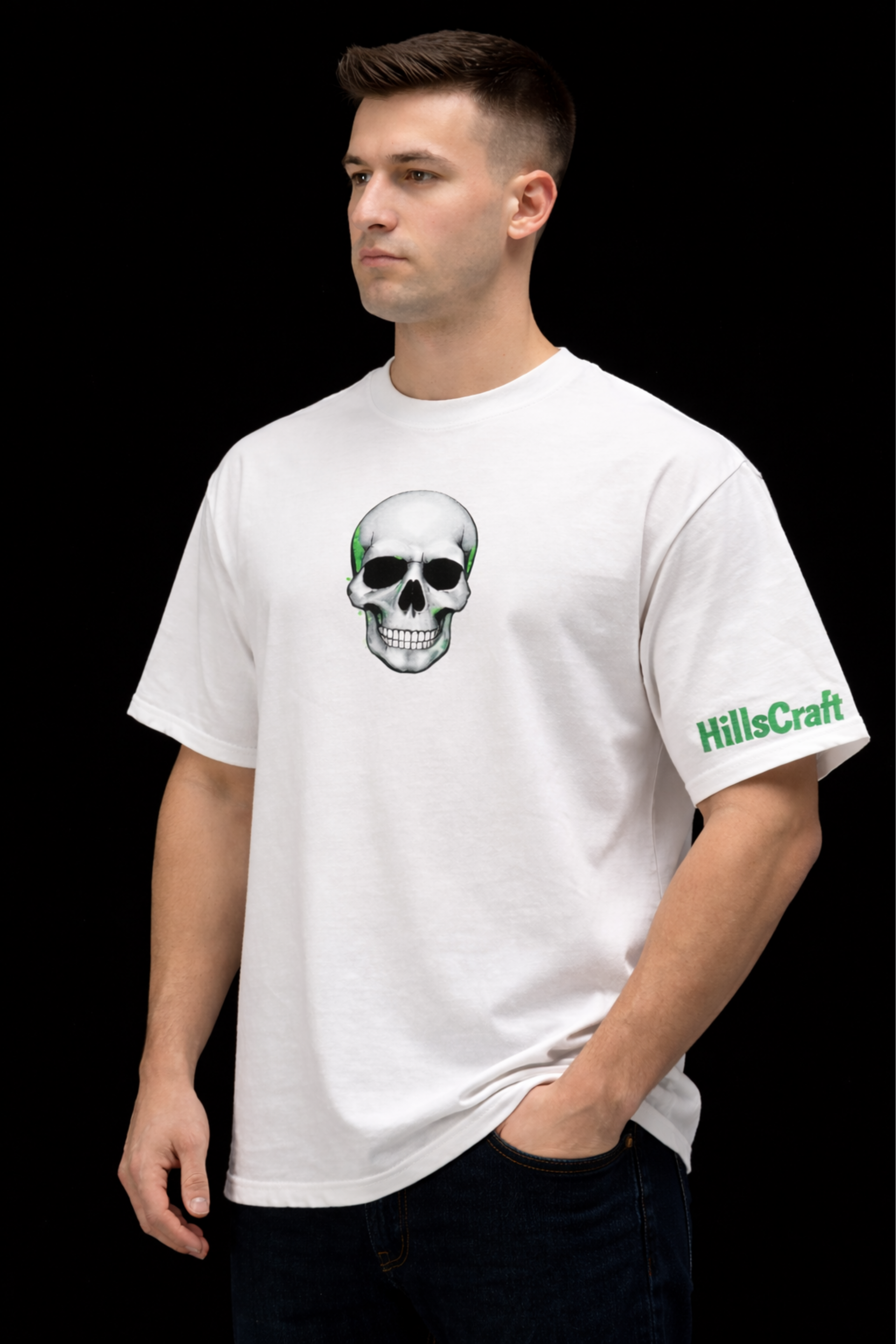 FEARLESS RIDER Oversized Tee - White