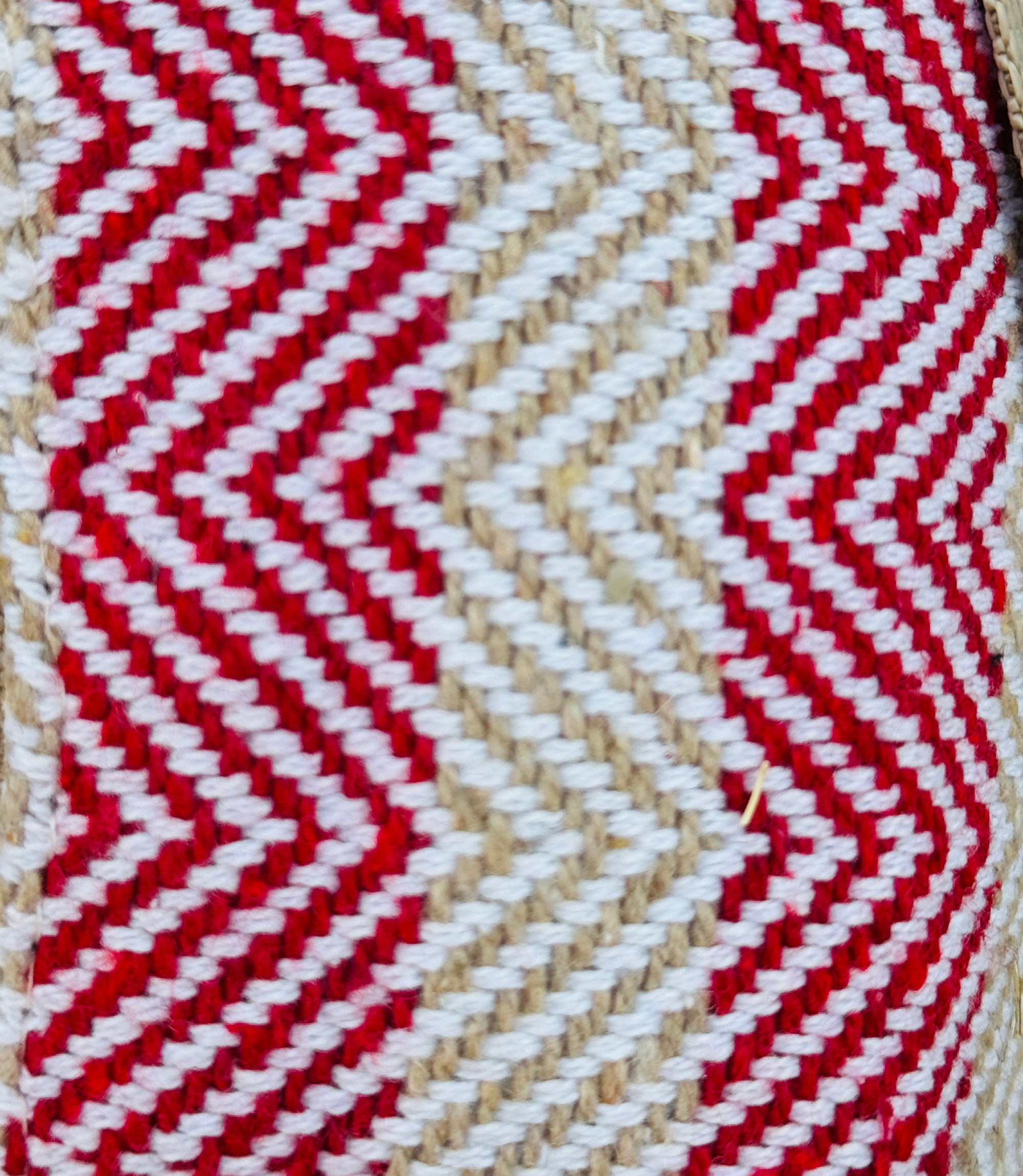 Hemp Waist Bag - White Pink