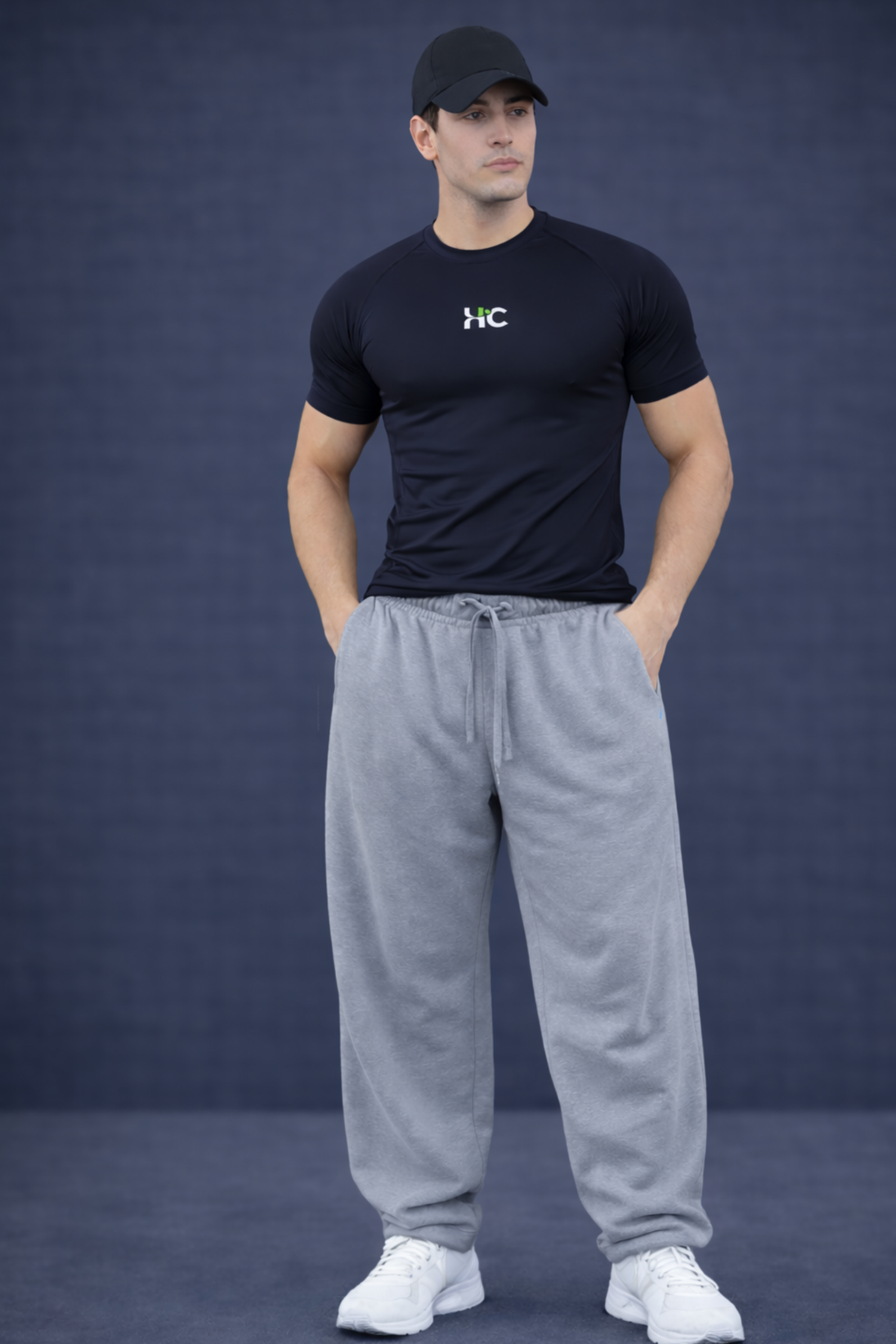 Backstrike Green design Compression Half Sleeve T-Shirt  – Black