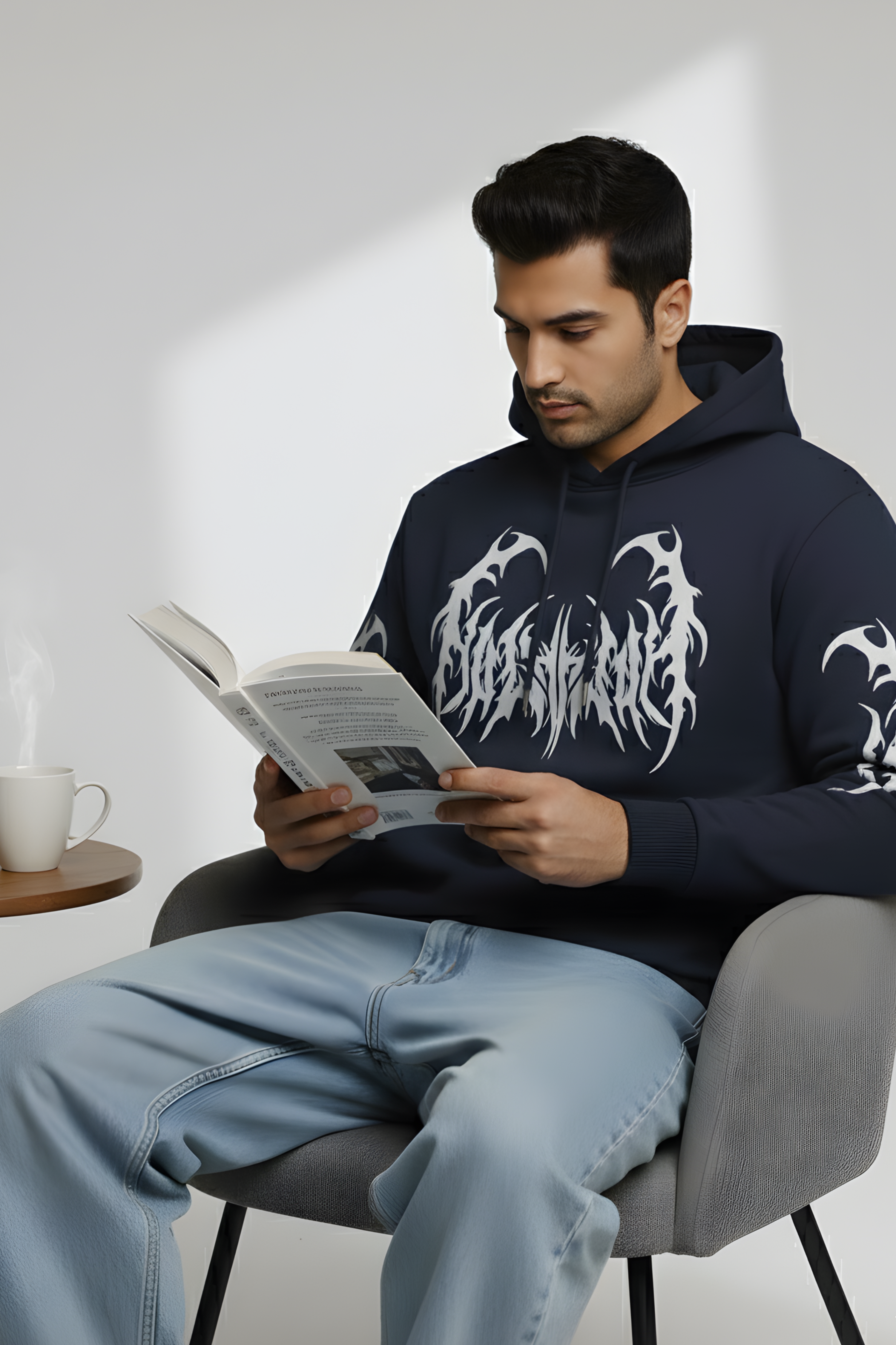 BlazeStrike Unisex Regular Fit Hoodie – Navy Blue