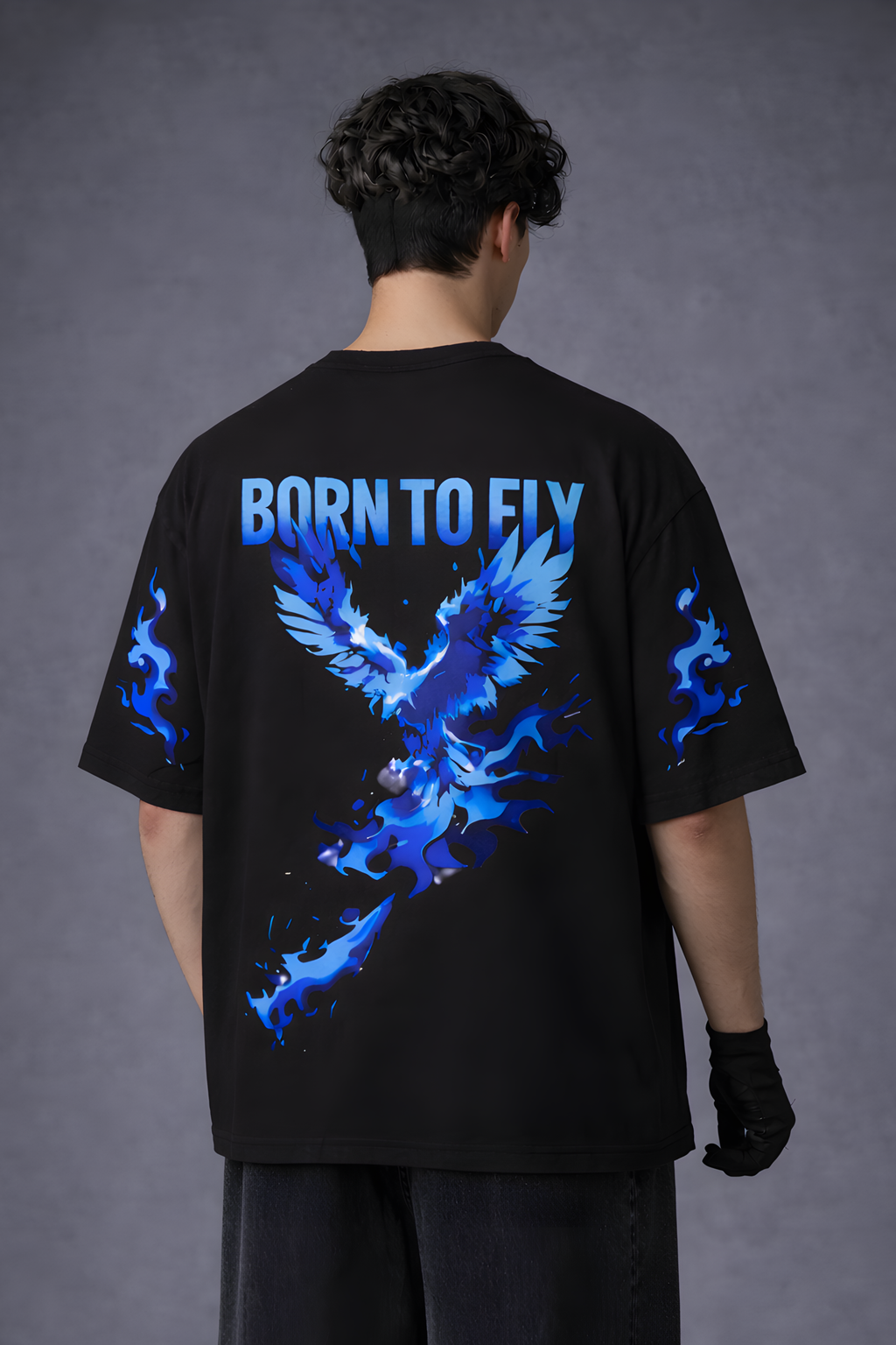 High Flyer Oversized Tee -BLACK