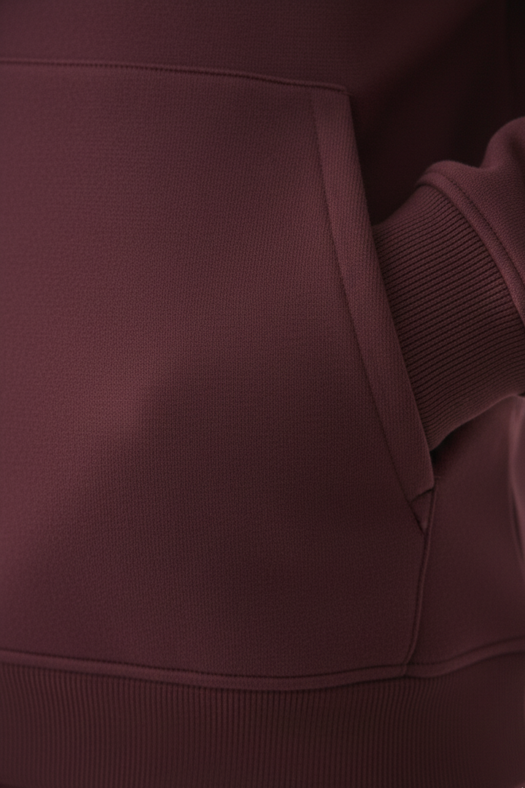 Half Zip Premium Hoodie- Maroon