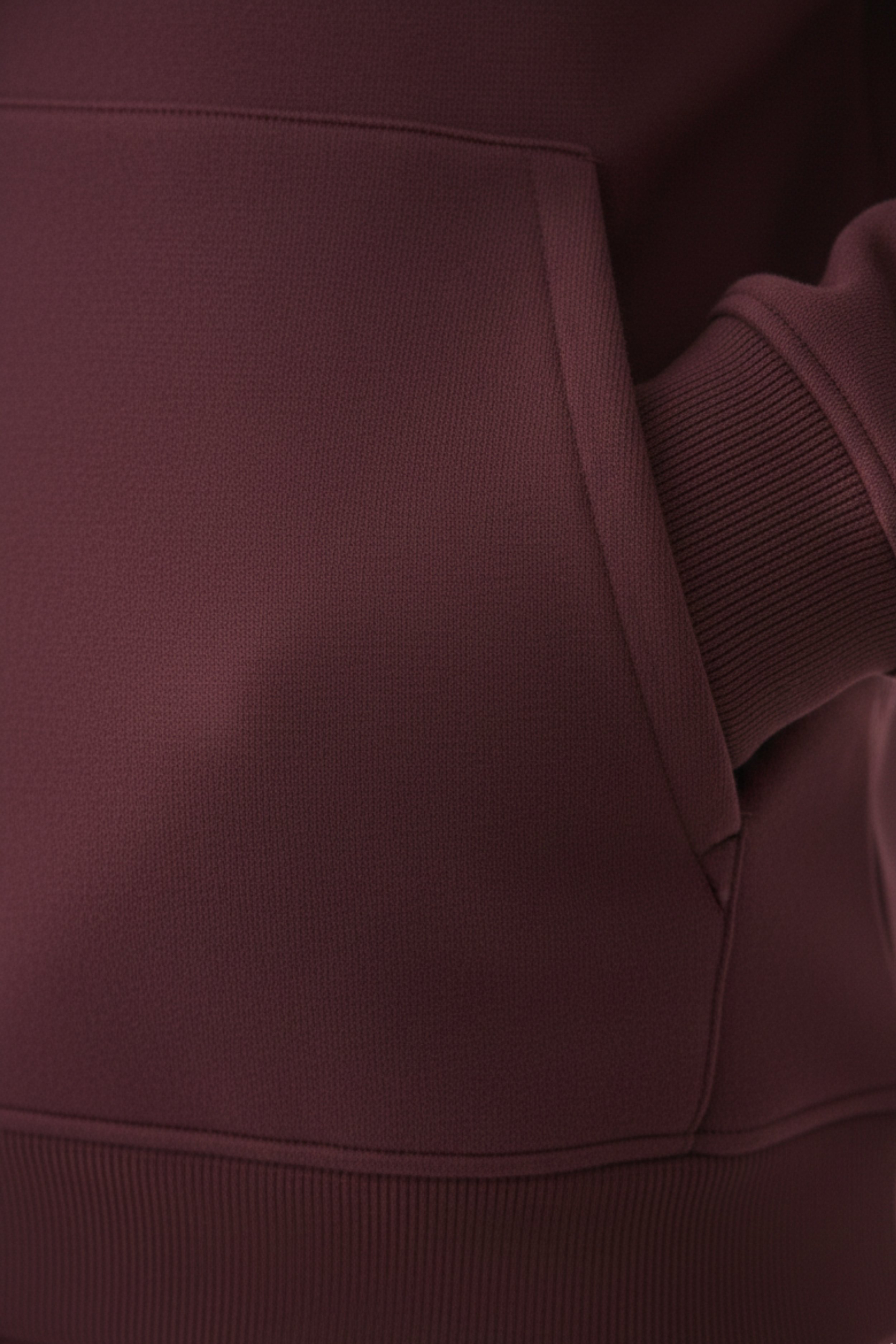 Half Zip Premium Hoodie- Maroon