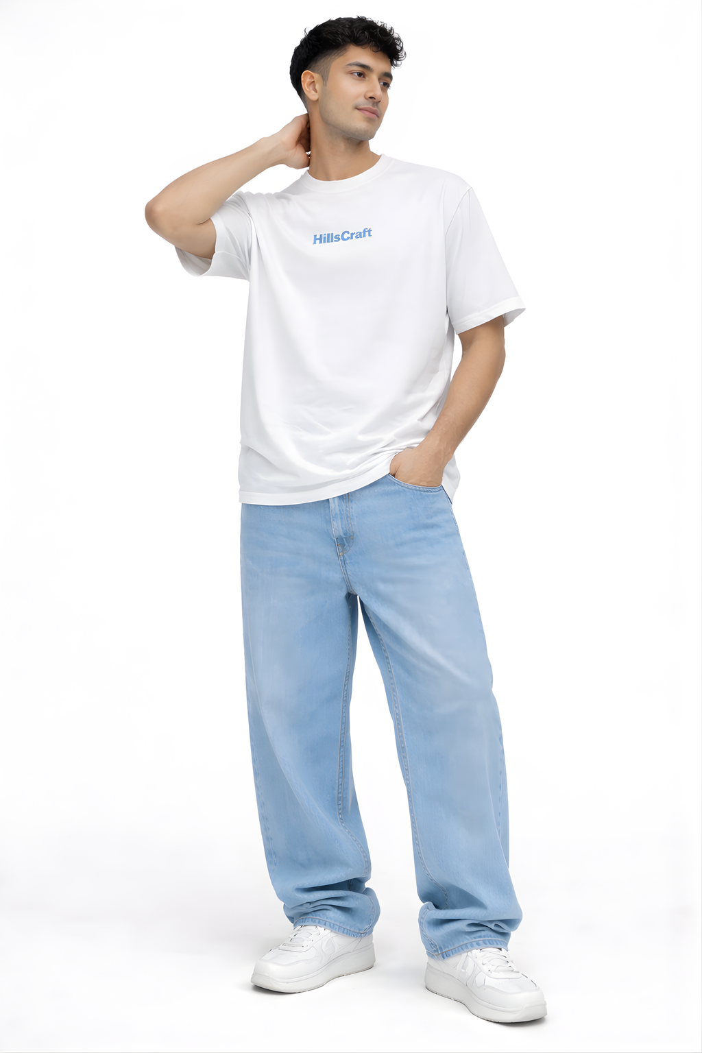 Mahadeva Storm Oversized Tee - White